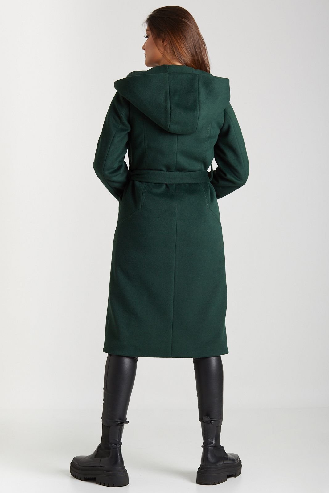 MARIKA green alpaca coat