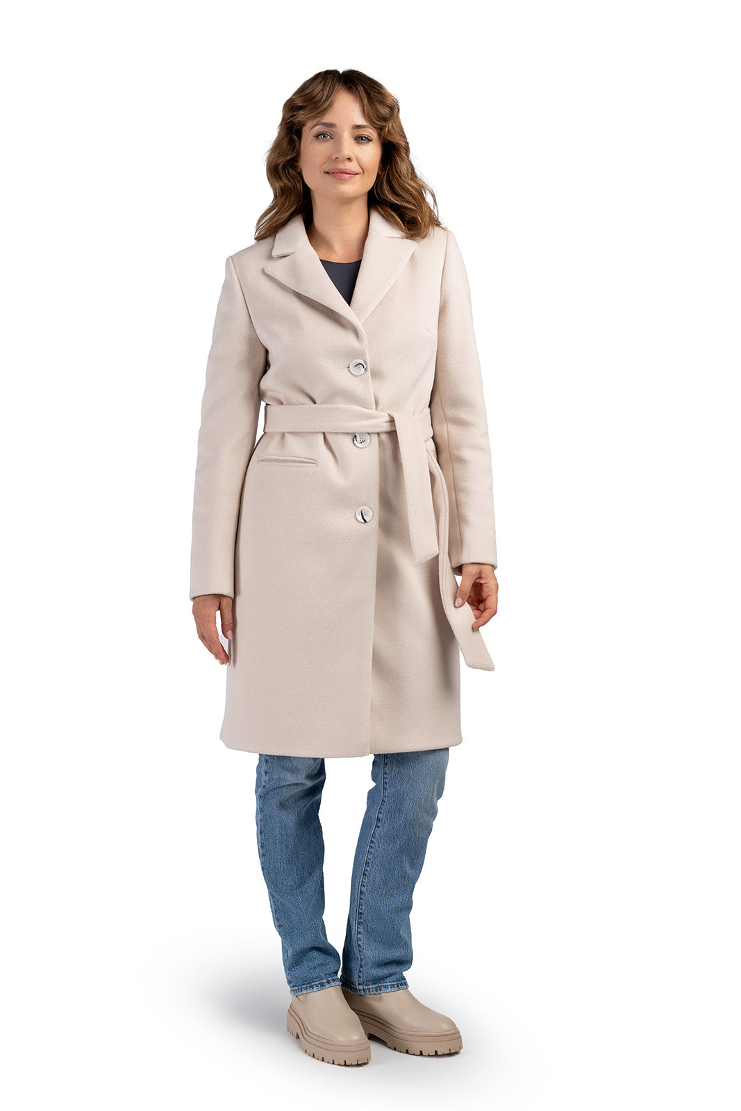 MOLLIE ecru coat