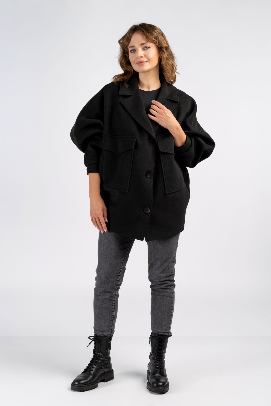 OMENA coat black