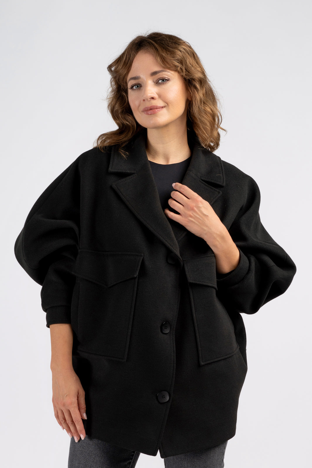OMENA coat black