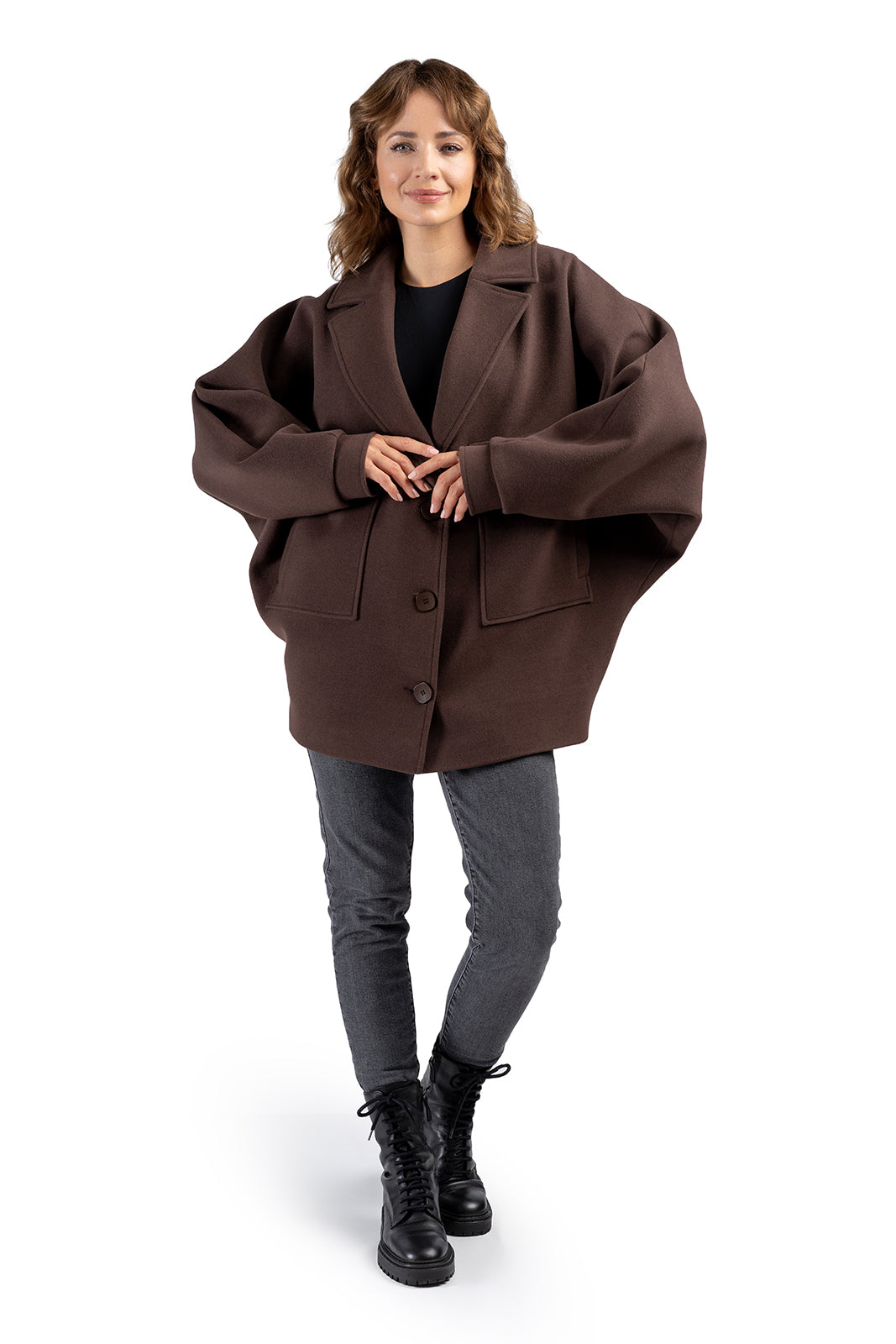 OMENA coat chocolate