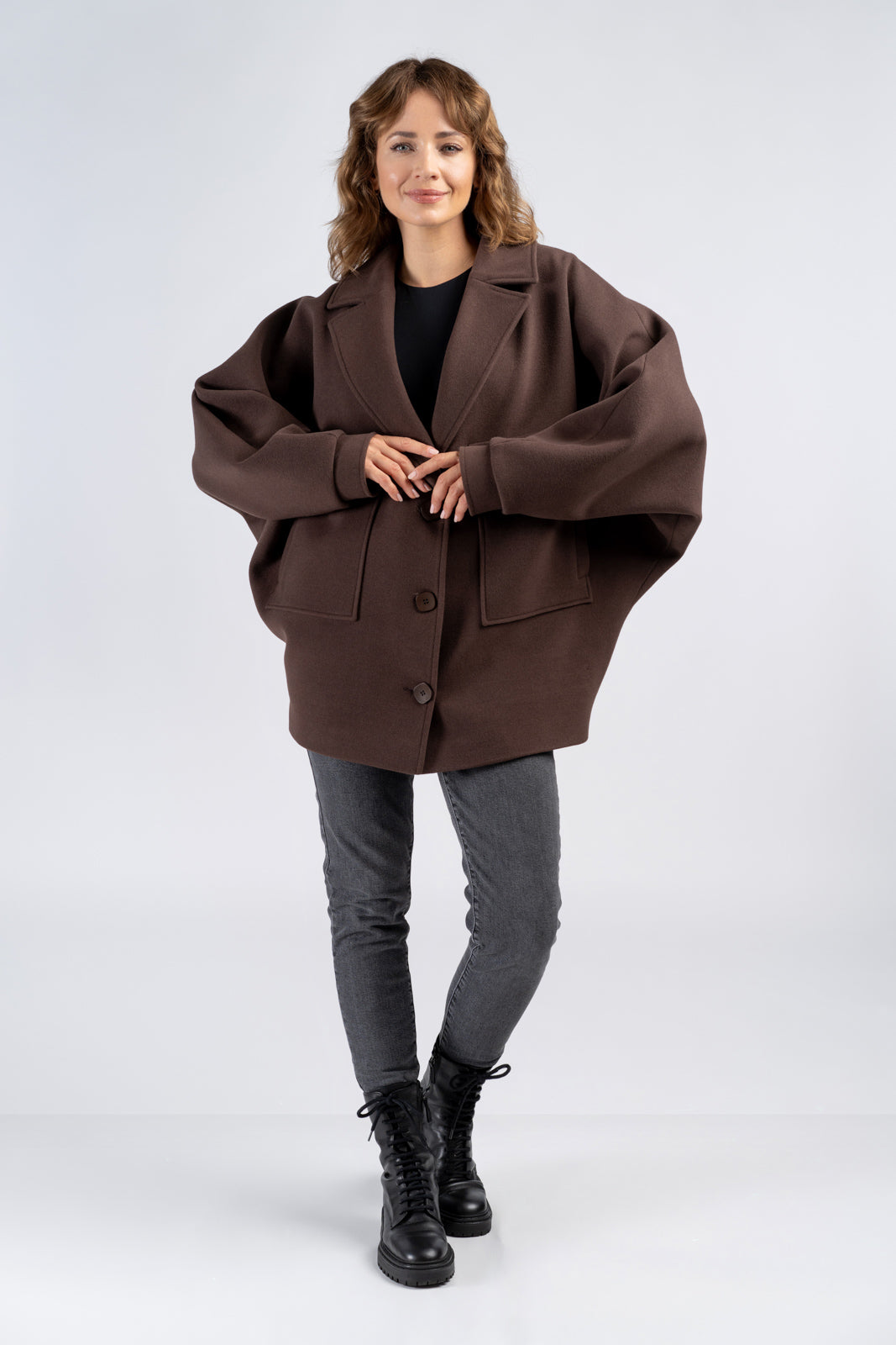 OMENA coat chocolate