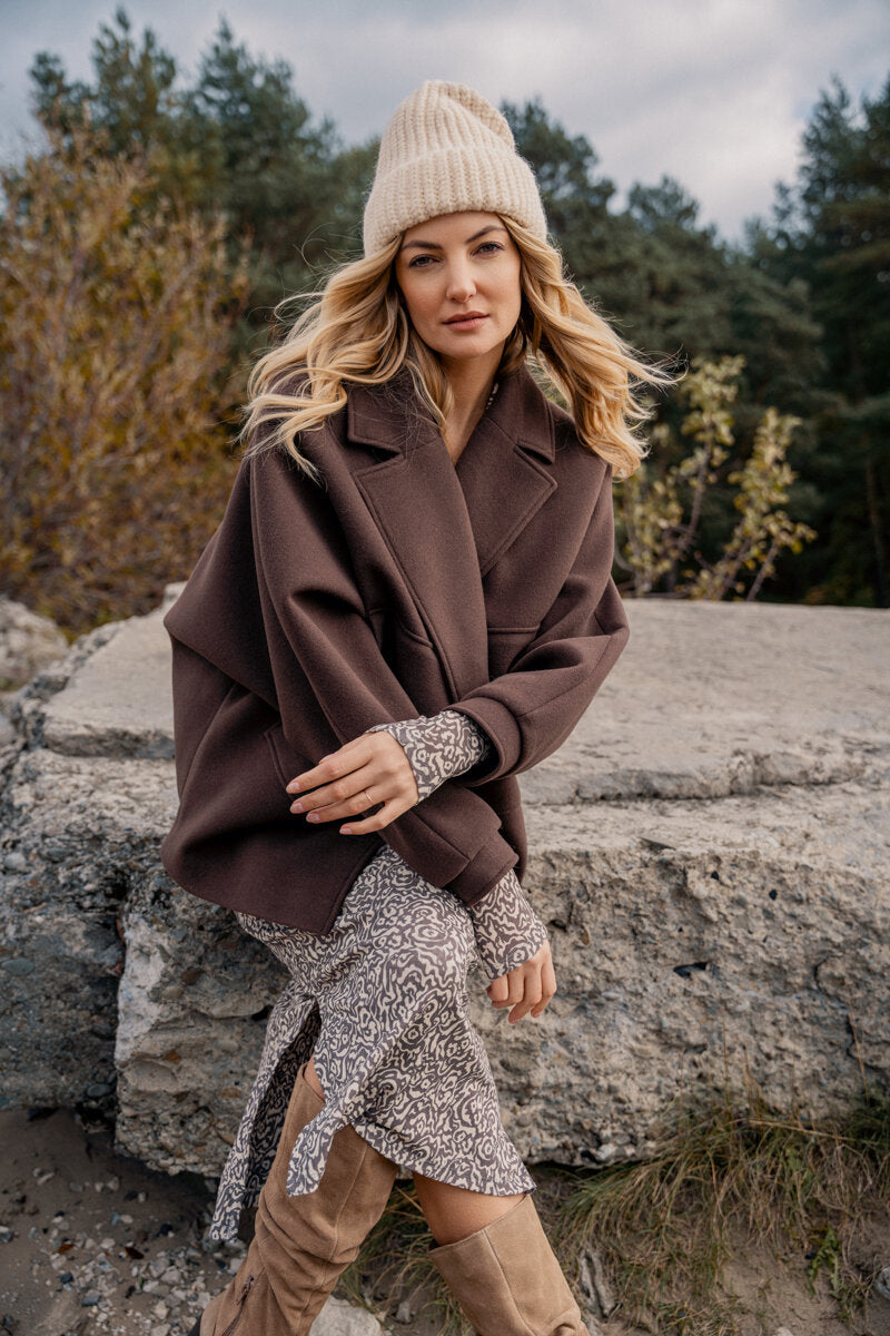 OMENA coat chocolate