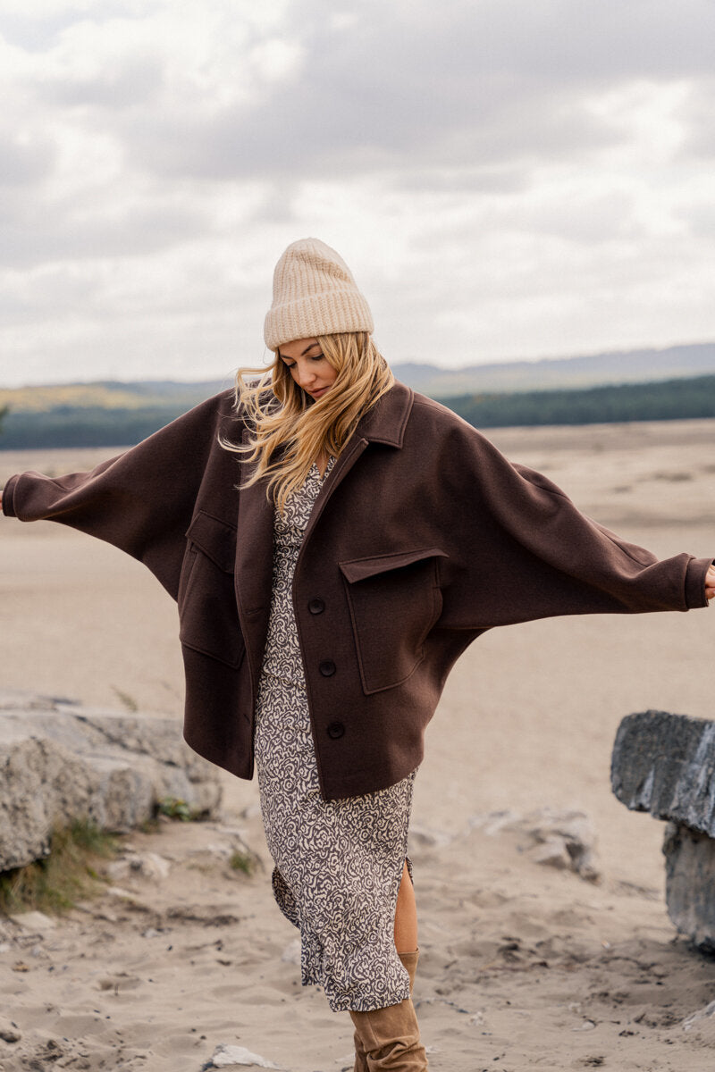 OMENA coat chocolate