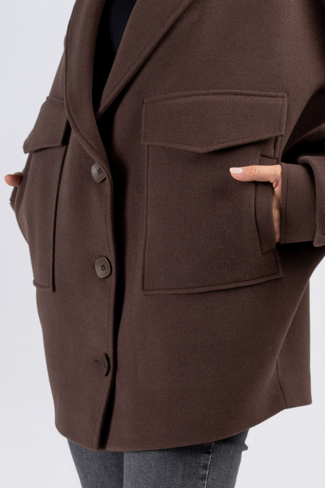 OMENA coat chocolate