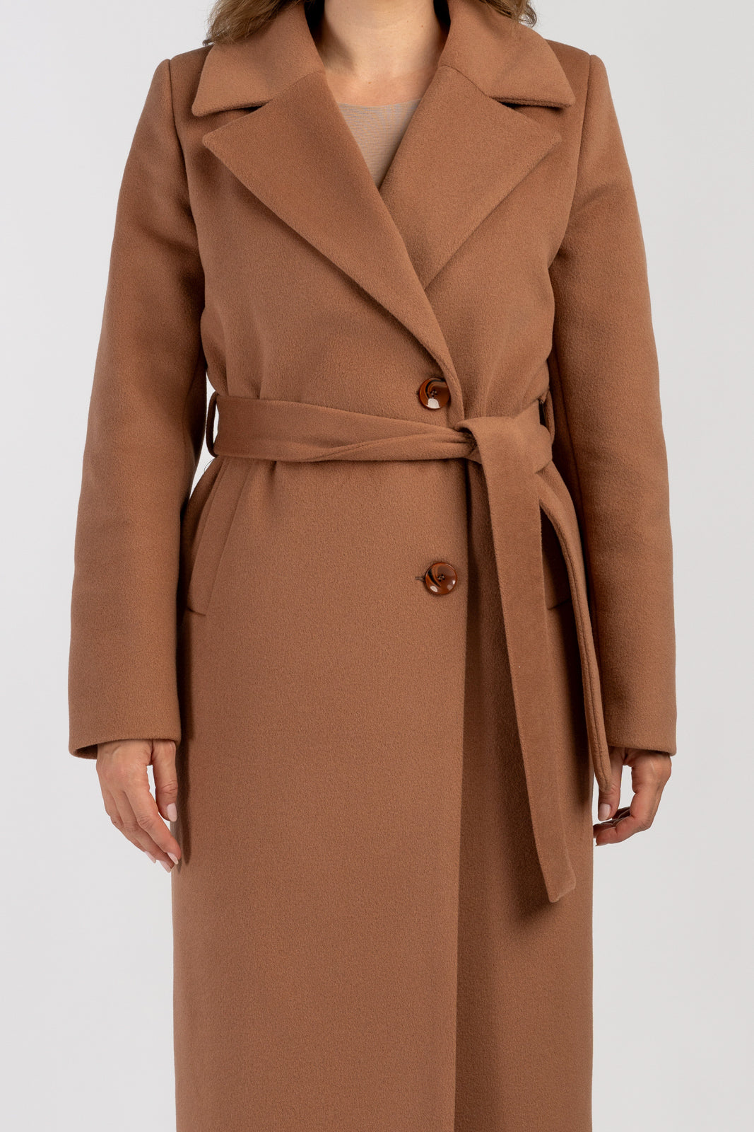 VERONA maxi camel coat