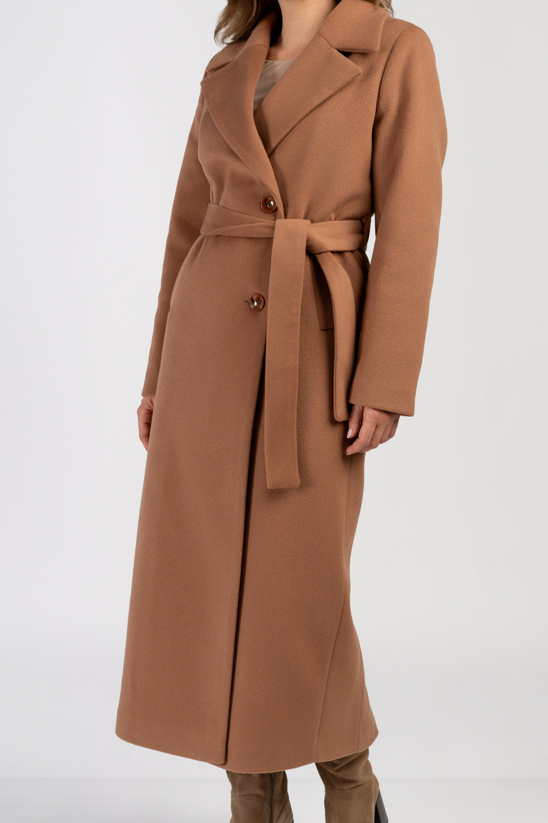 VERONA maxi camel coat