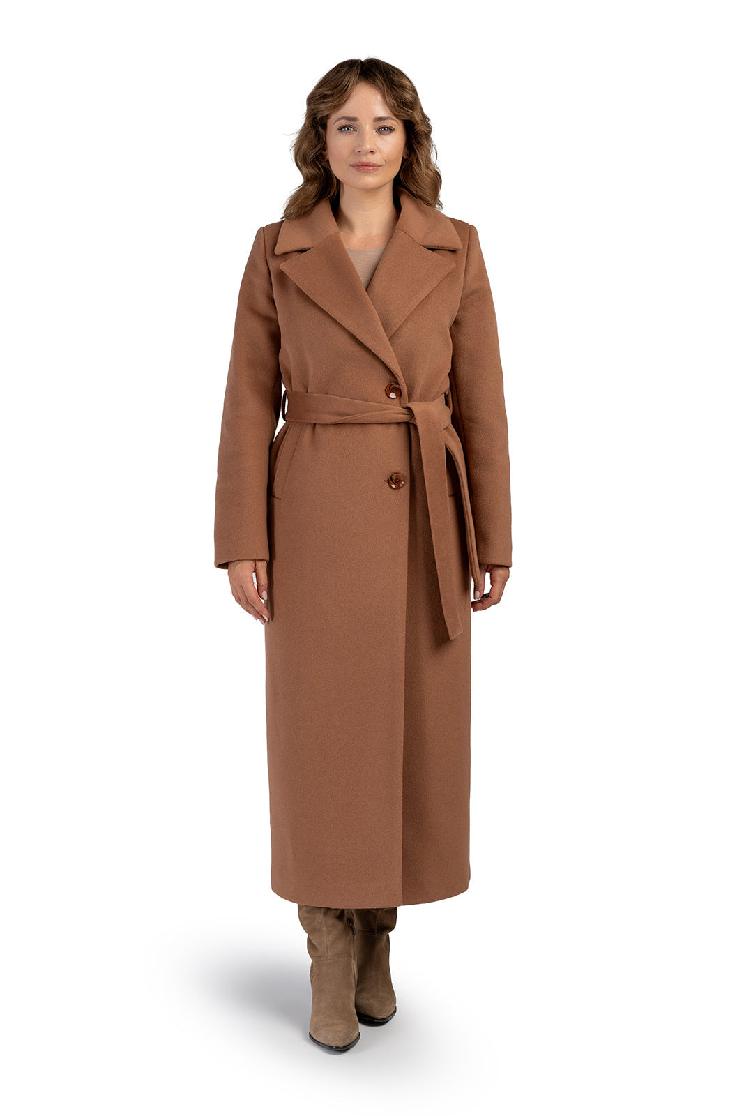 VERONA maxi camel coat