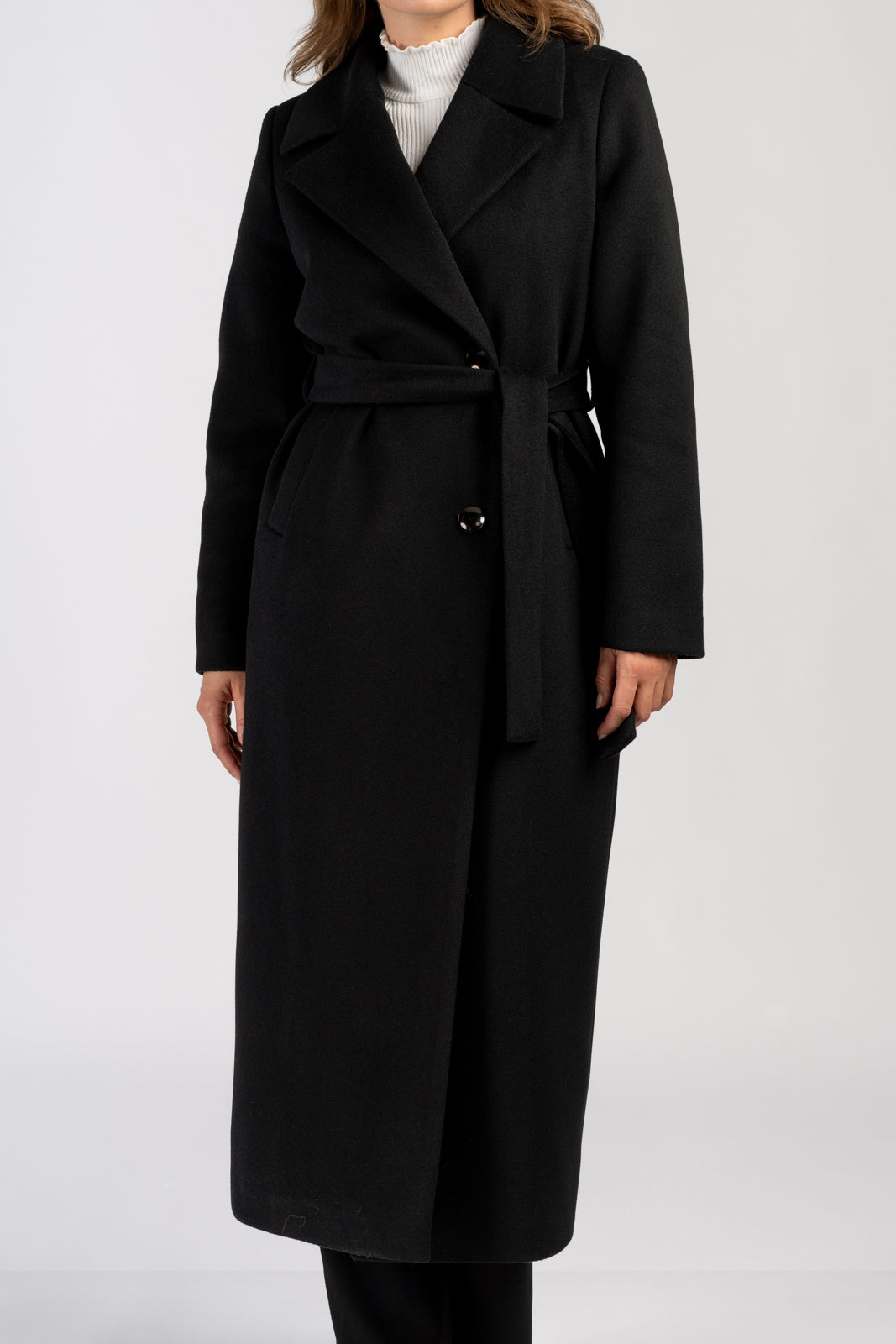 VERONA maxi coat black