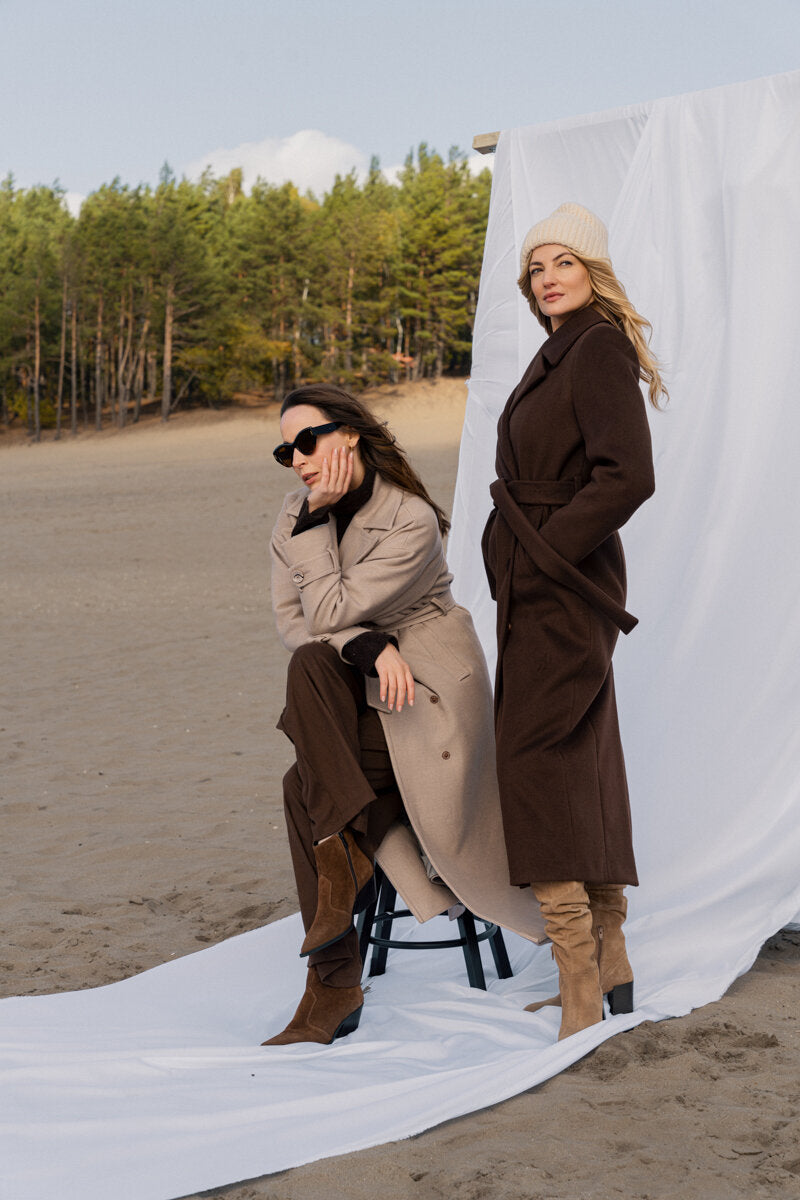 VERONA maxi coat chocolate