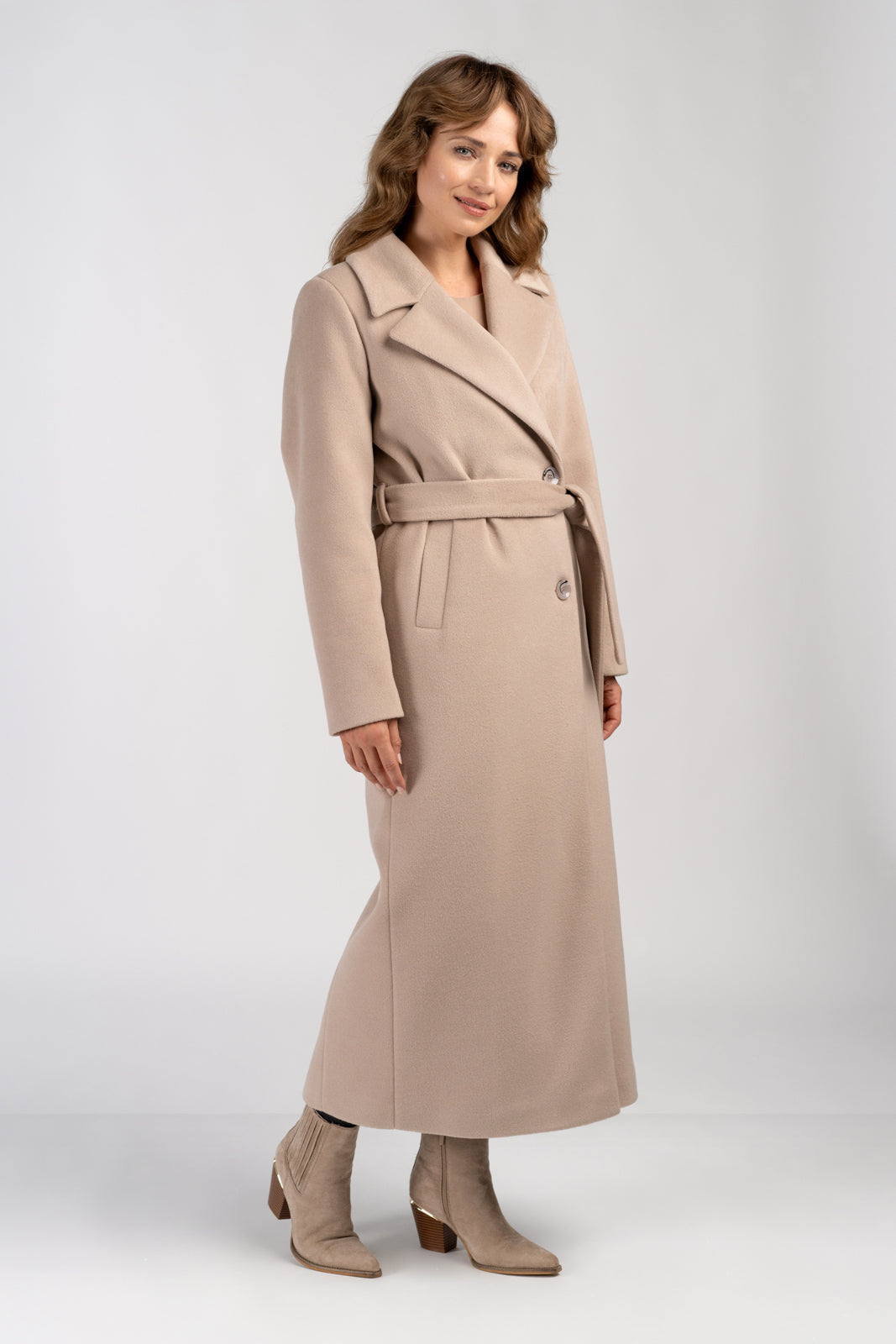 VERONA maxi coat light beige