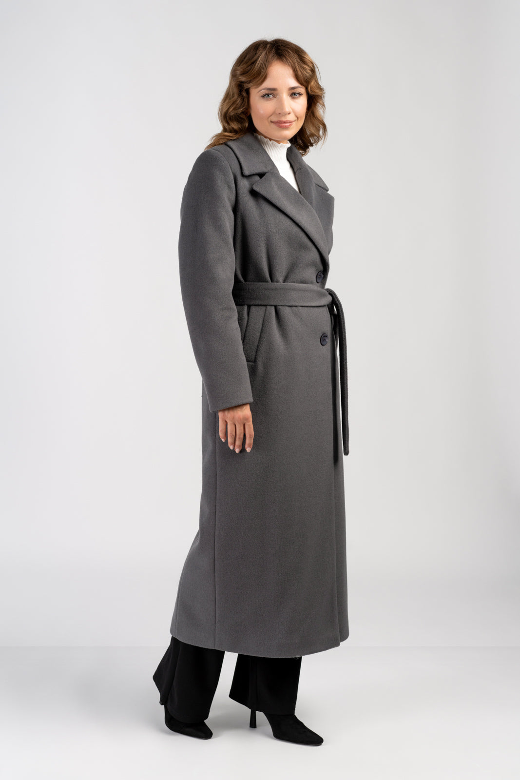 VERONA maxi coat gray