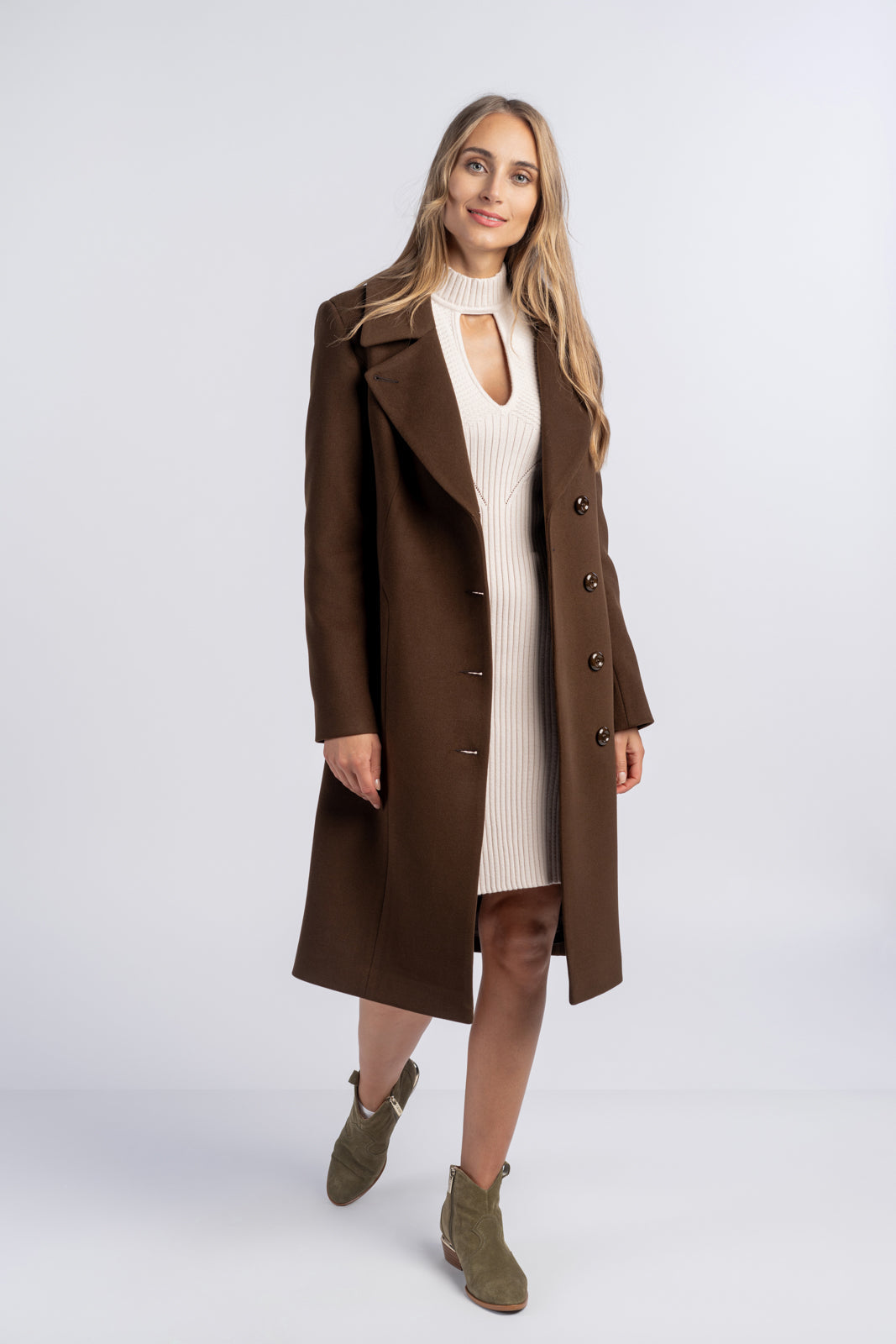 ZUZANNA coat, dark brown