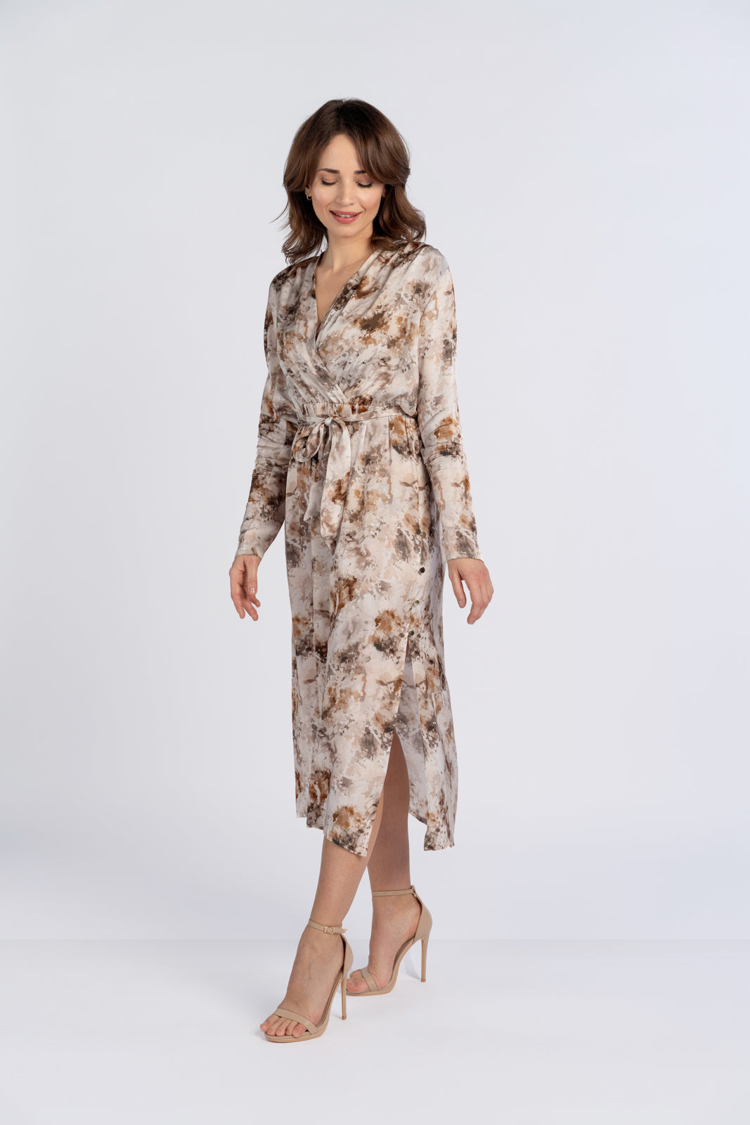 SELENA dress, beige print