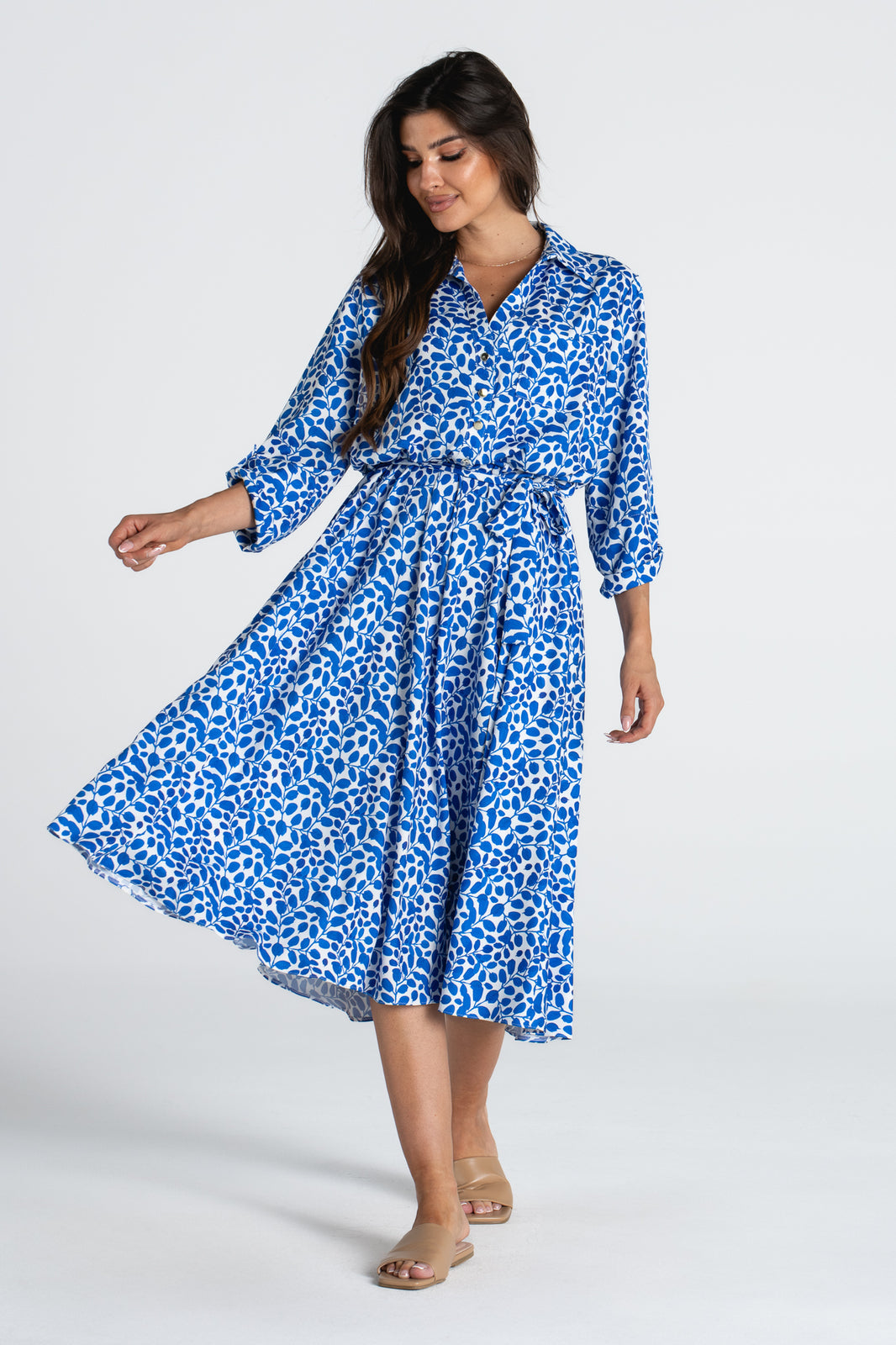 SOFIA dress pattern blue