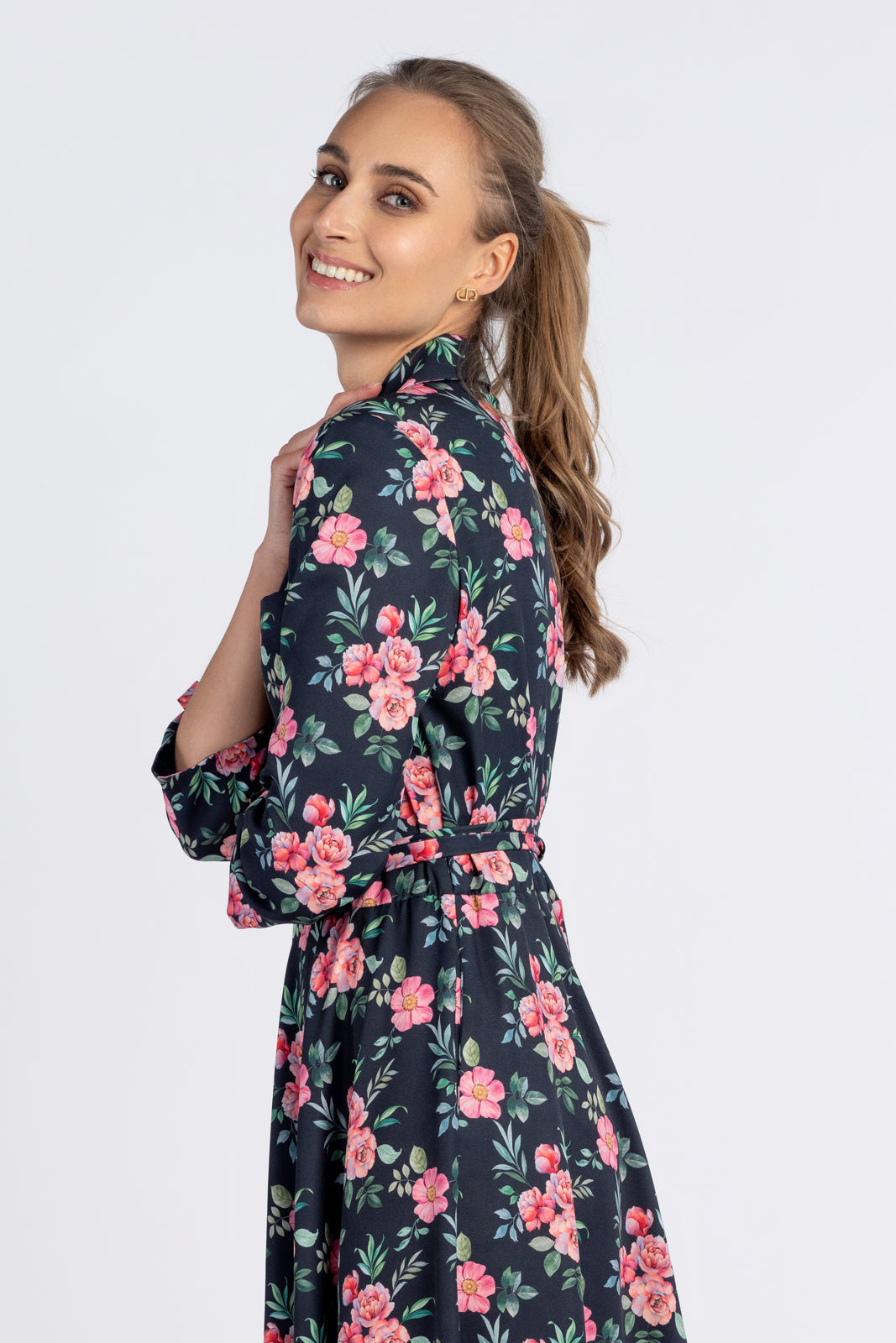 SOFIA dress green flowers