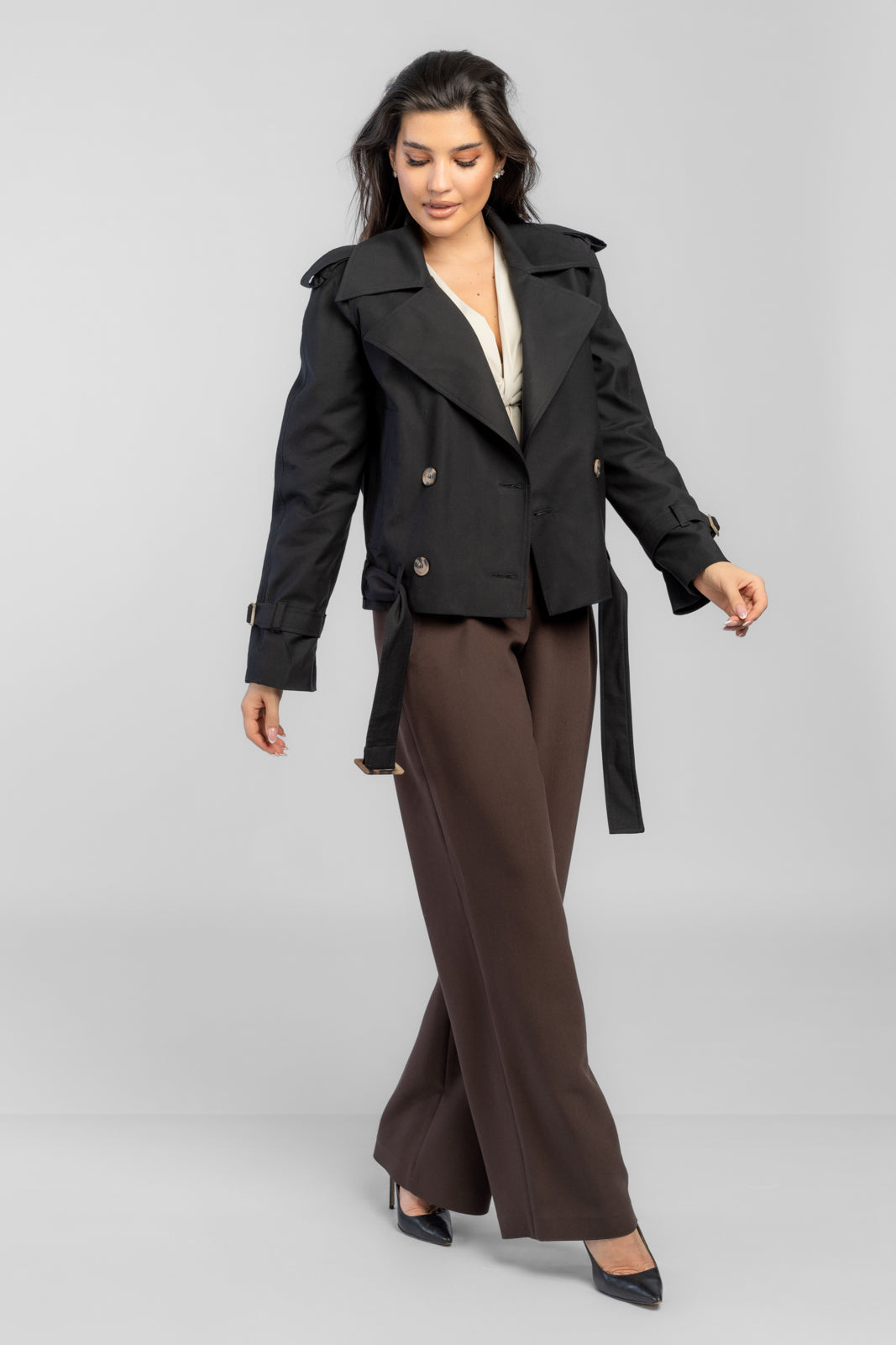 ADA trench coat black