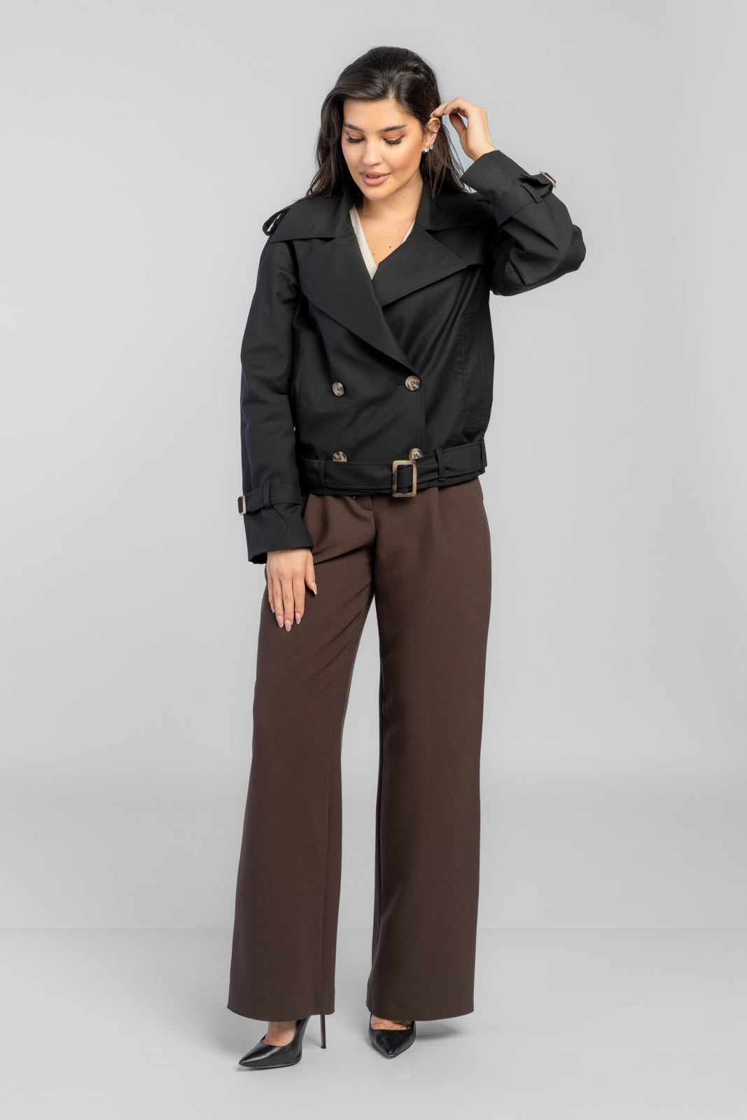 ADA trench coat black