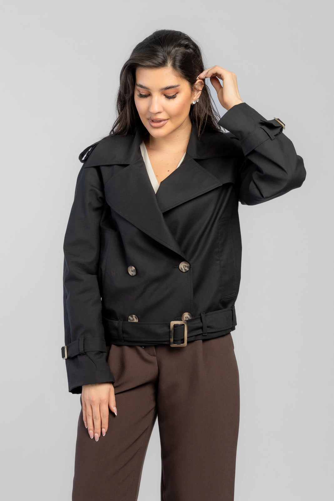 ADA trench coat black