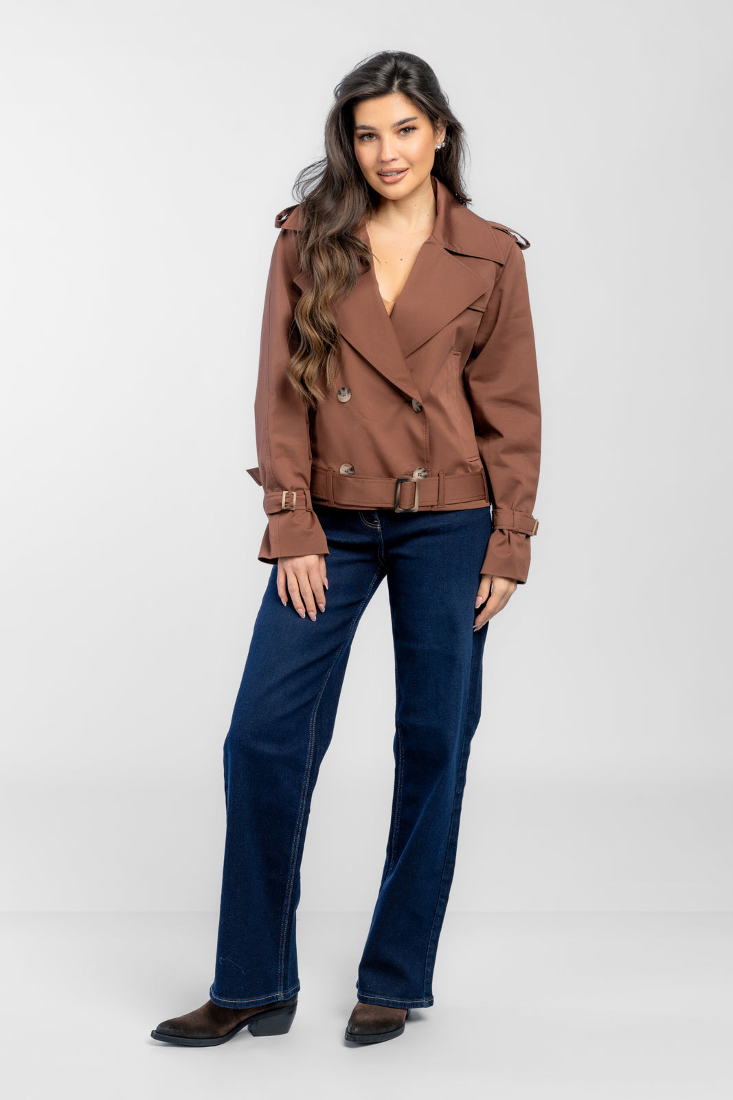 Chocolate ADA trench coat