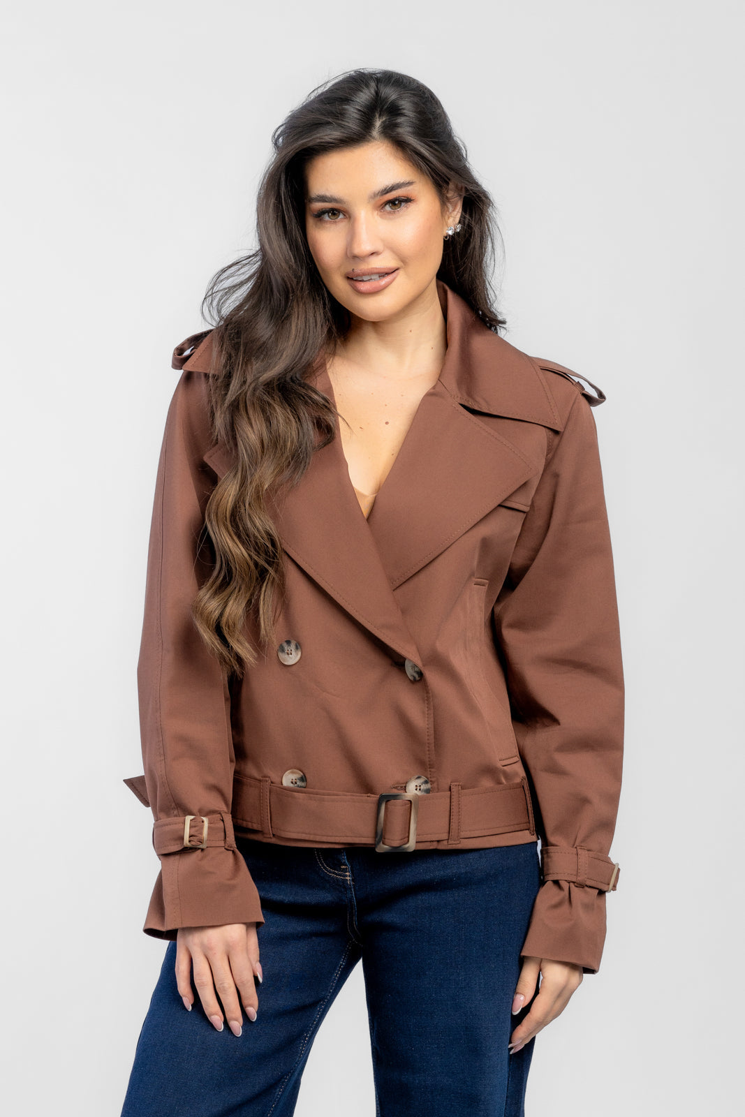 Chocolate ADA trench coat