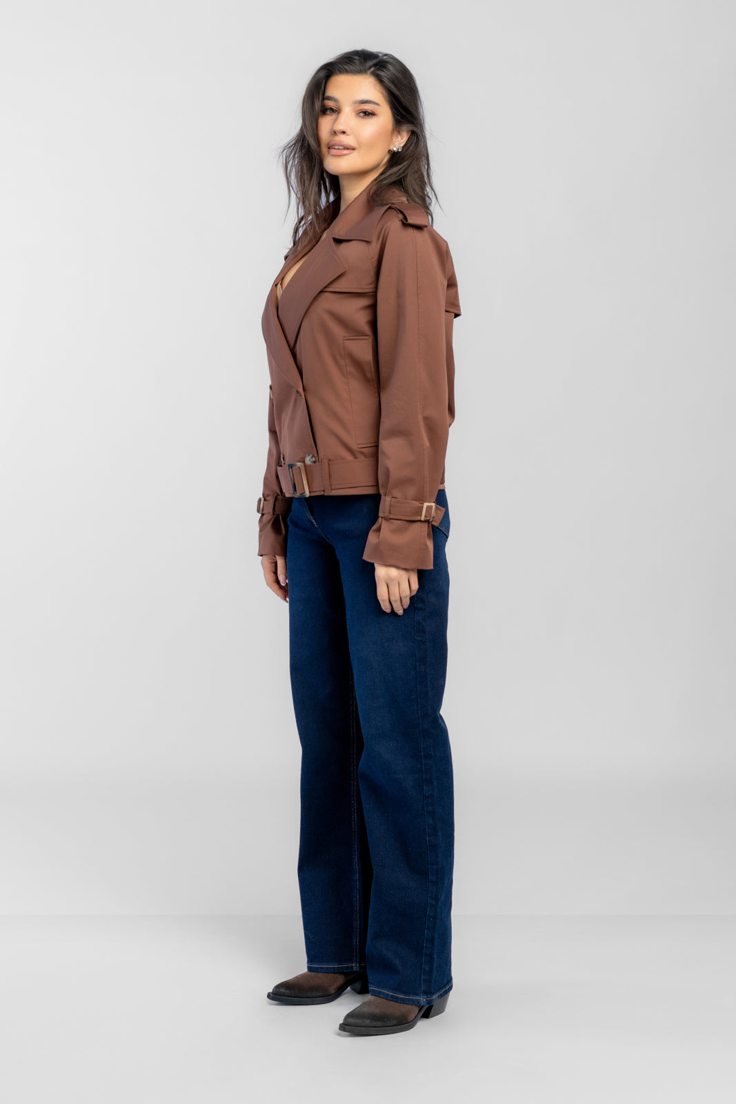 Chocolate ADA trench coat