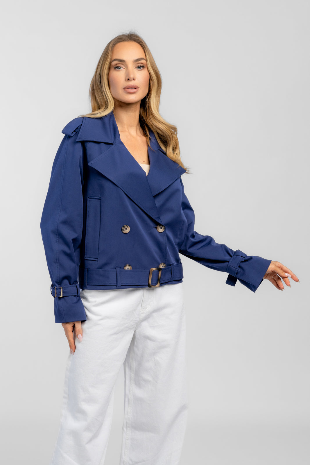 ADA navy trench coat
