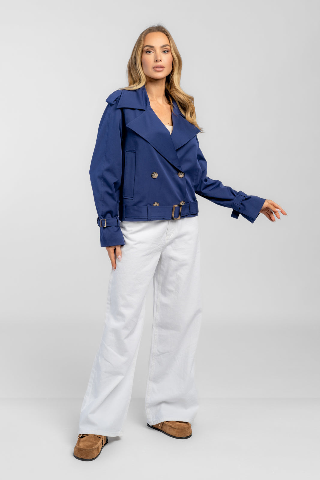 ADA navy trench coat