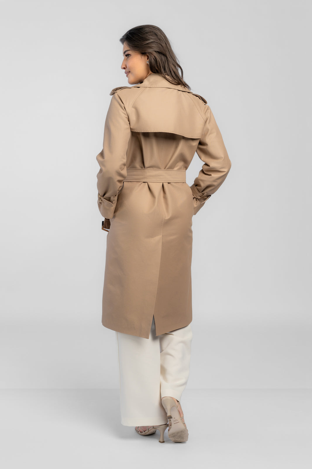 ADRIANNA cappuccino trench coat