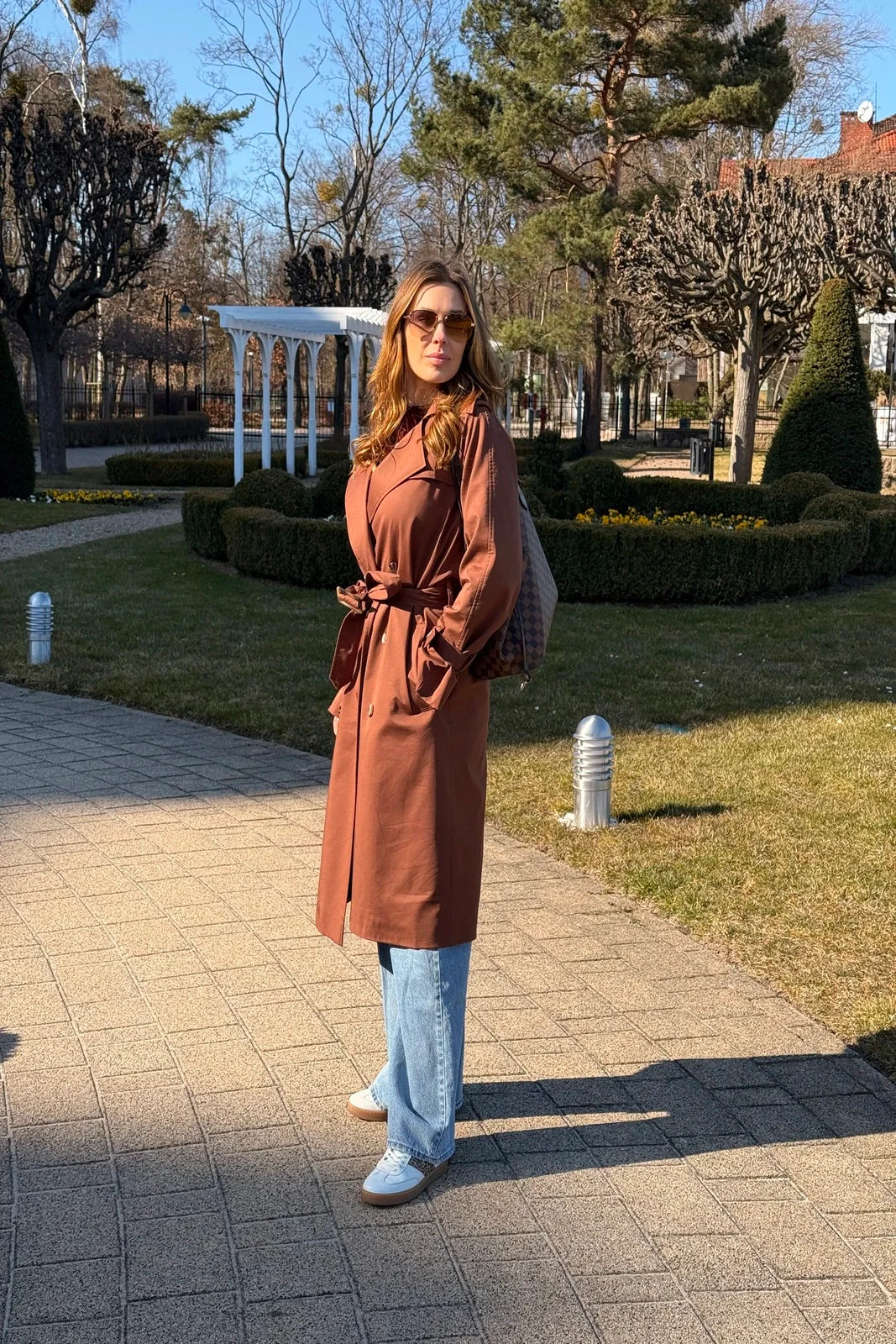 ADRIANNA chocolate trench coat