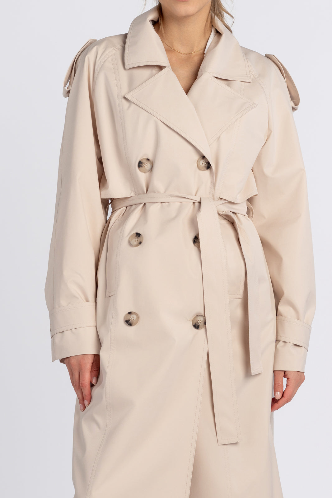 AMANDA beige trench coat
