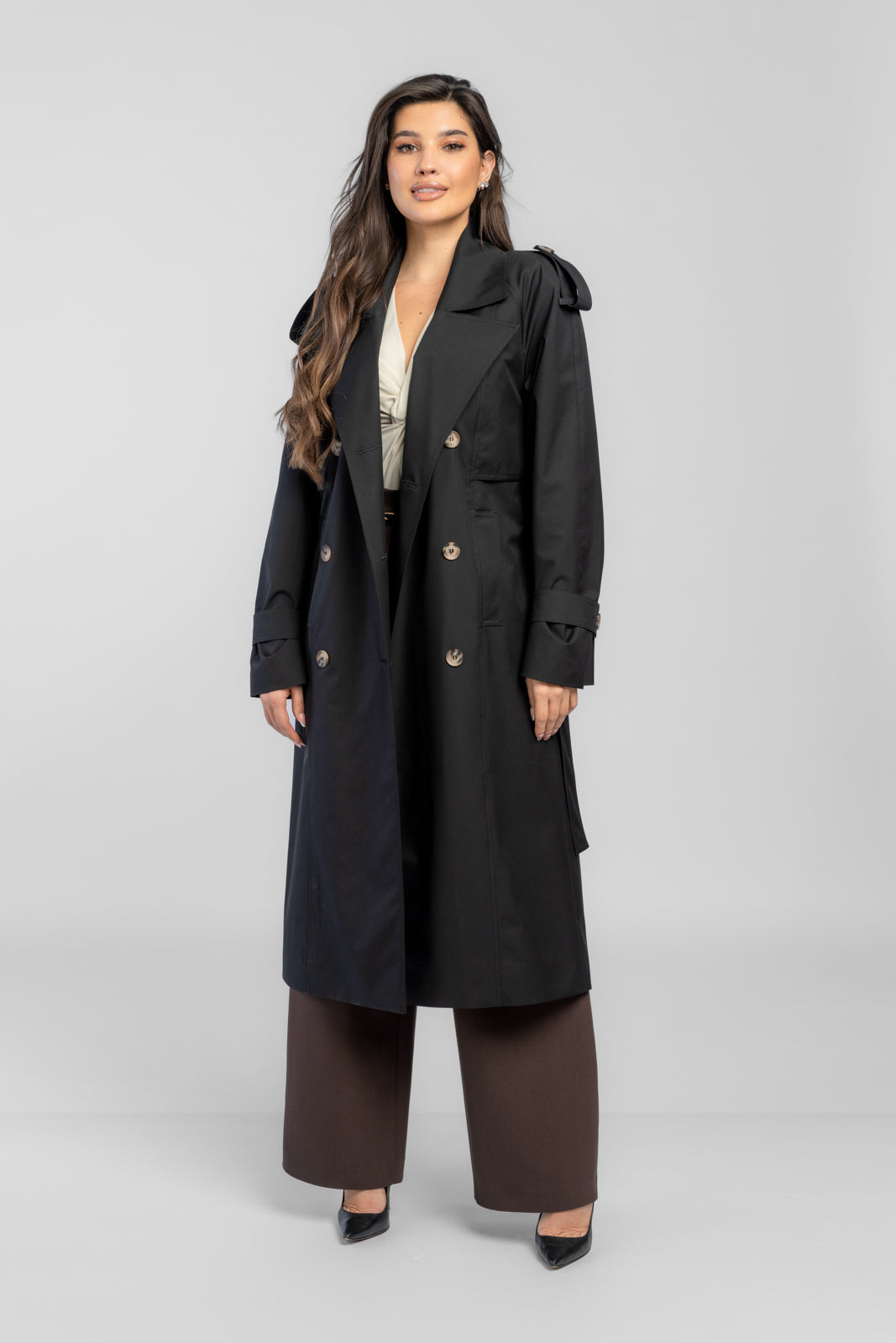 AMANDA trench coat black 2.0