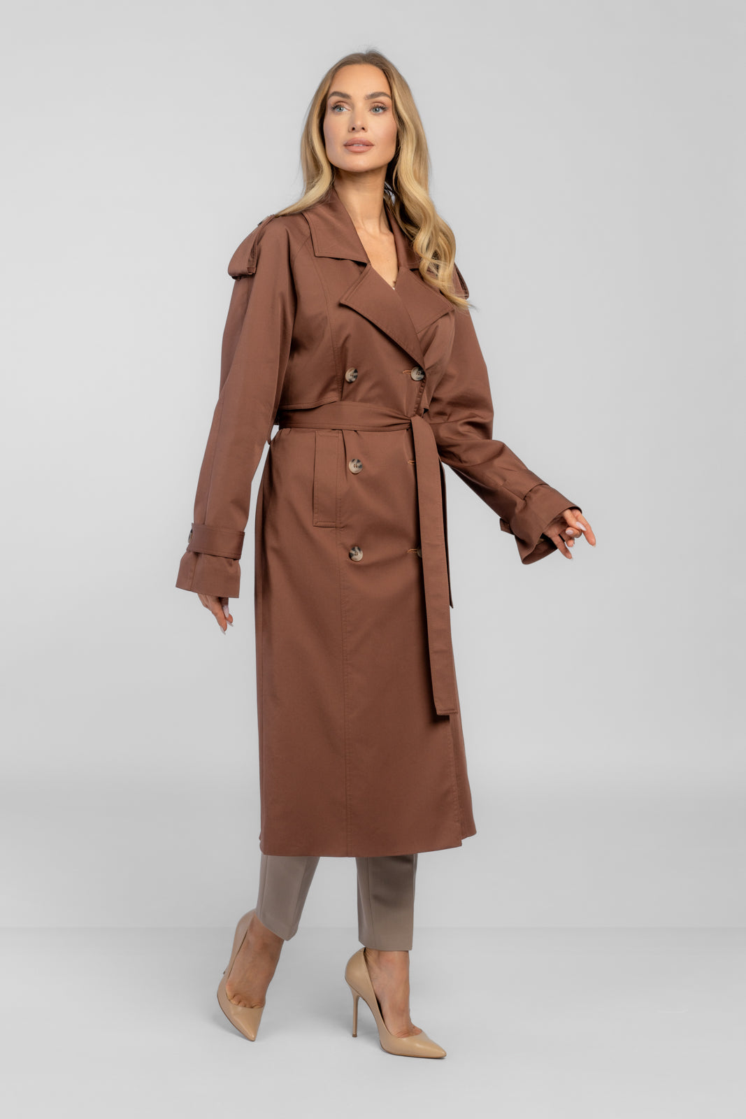AMANDA Trench Coat Chocolate 2.0