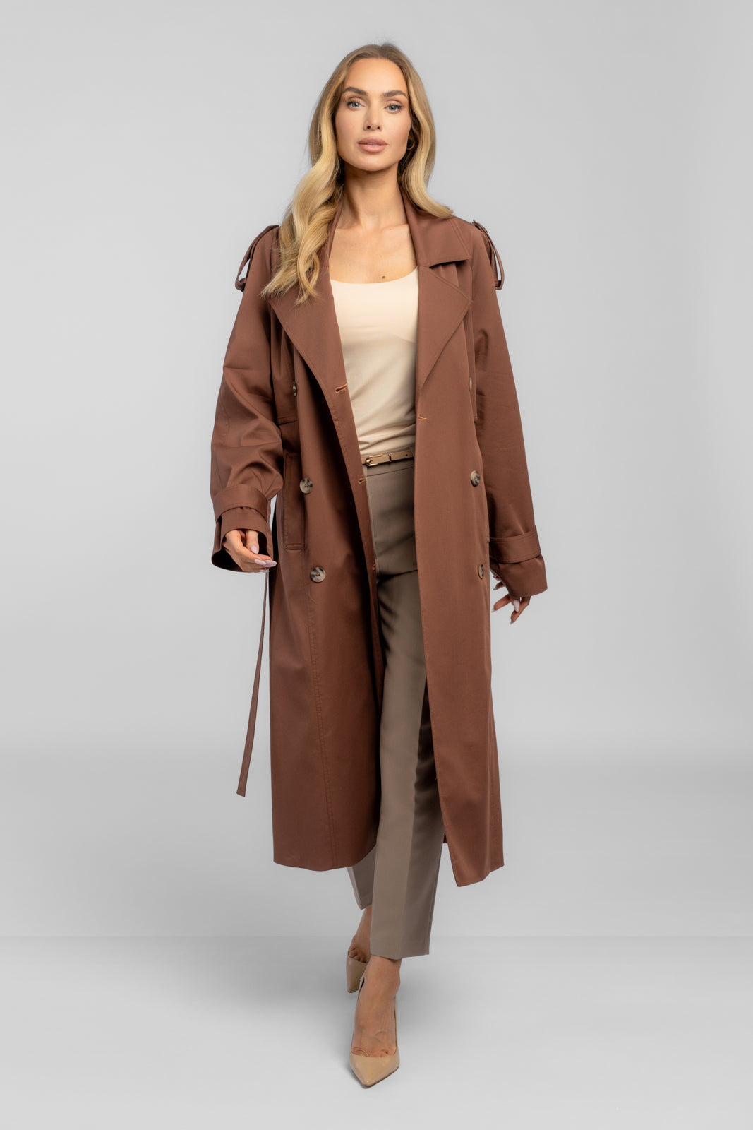 AMANDA Trench Coat Chocolate 2.0