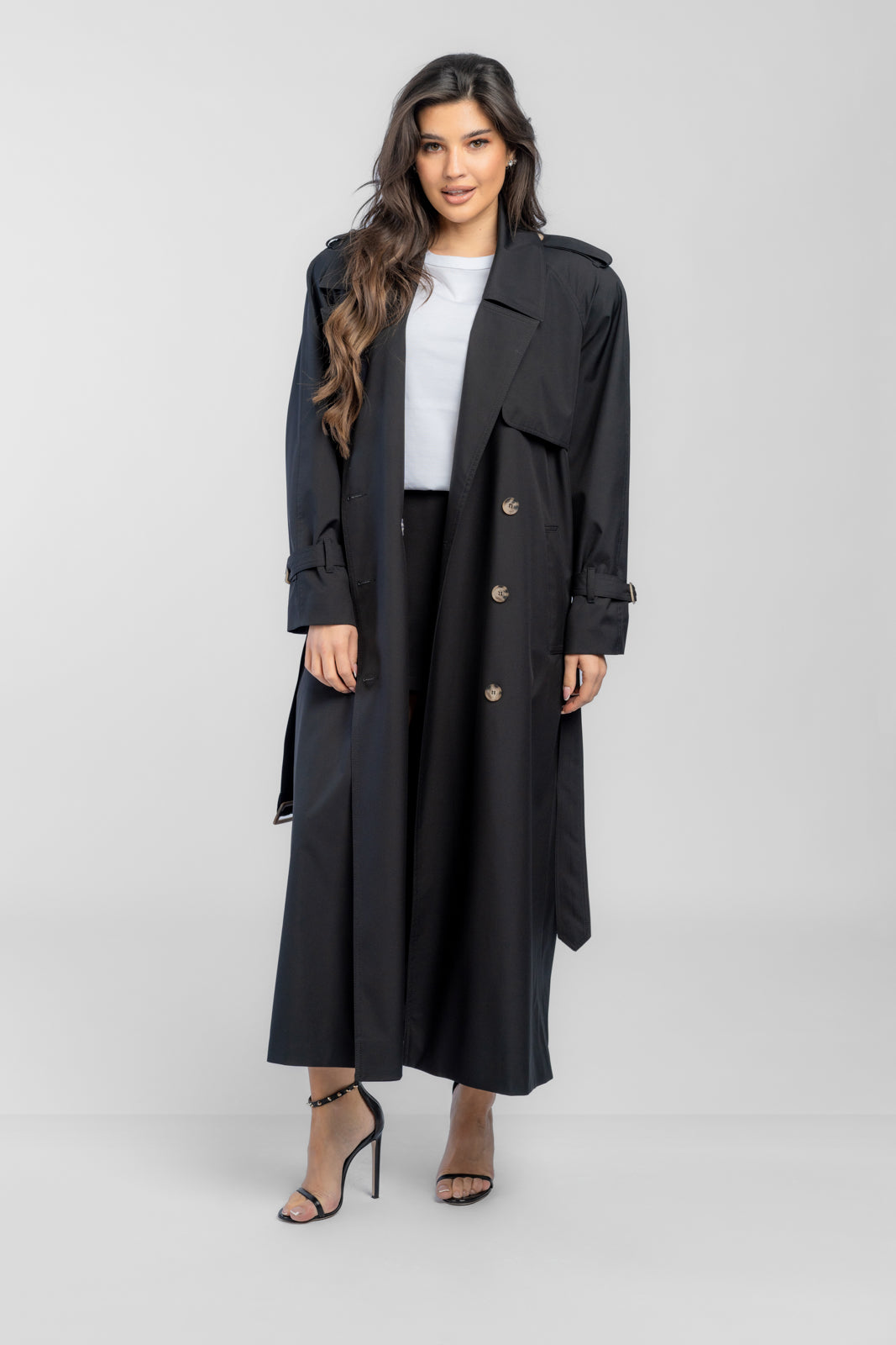 CYNTIA trench coat black
