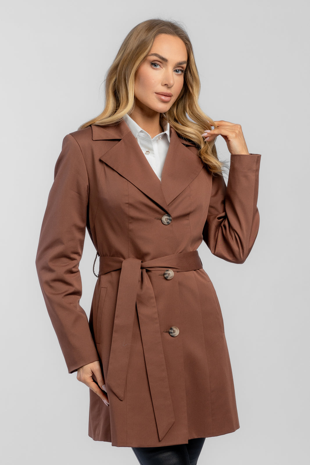 LENA chocolate trench coat