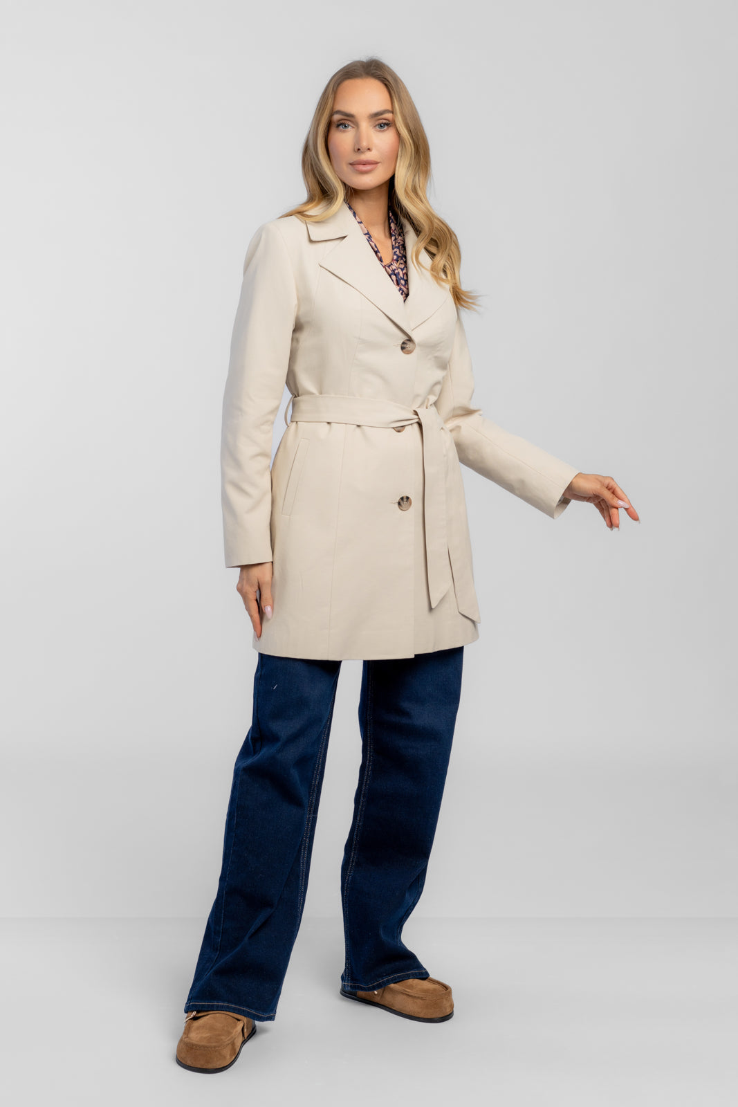 LENA cream trench coat