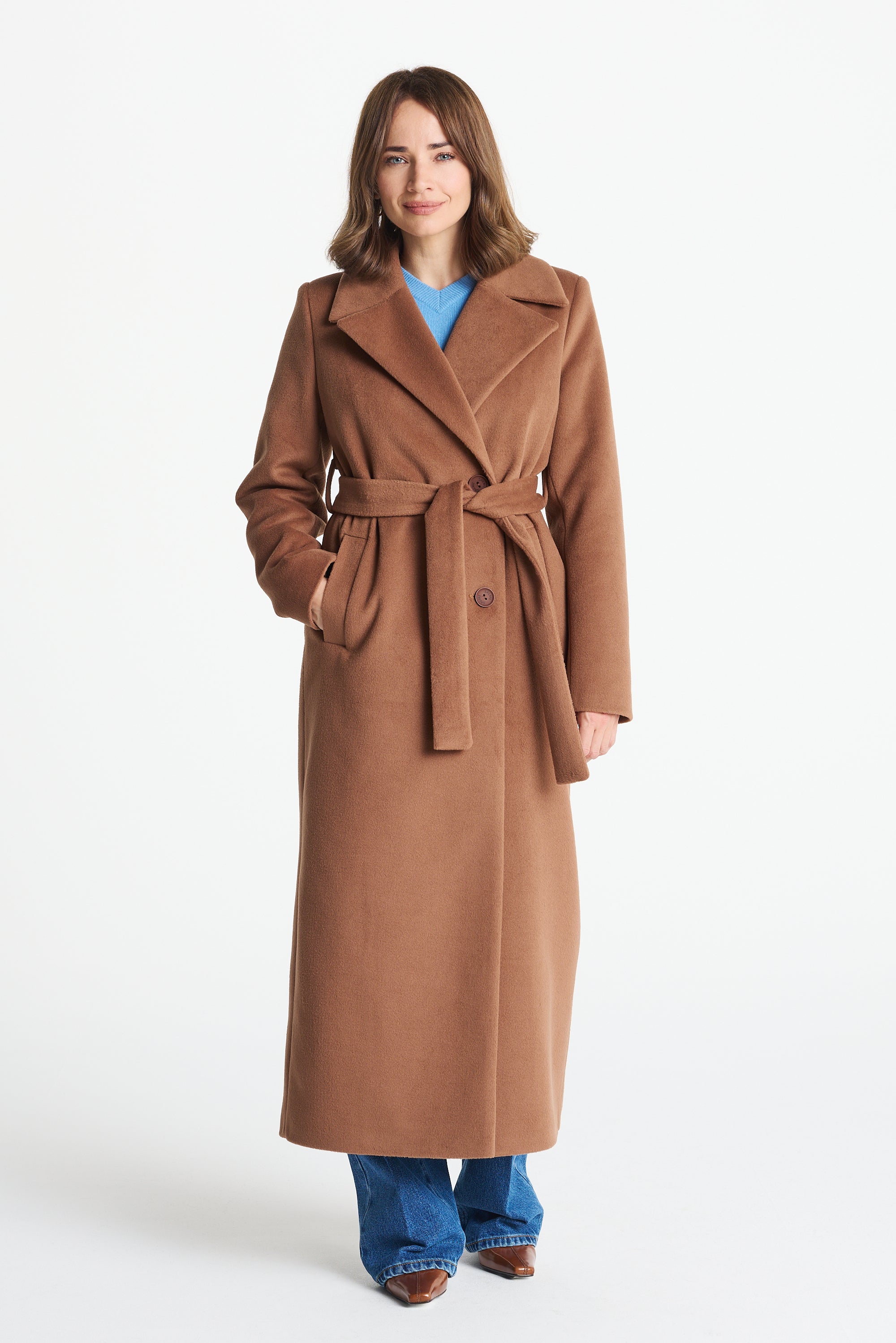 VERONA maxi camel coat