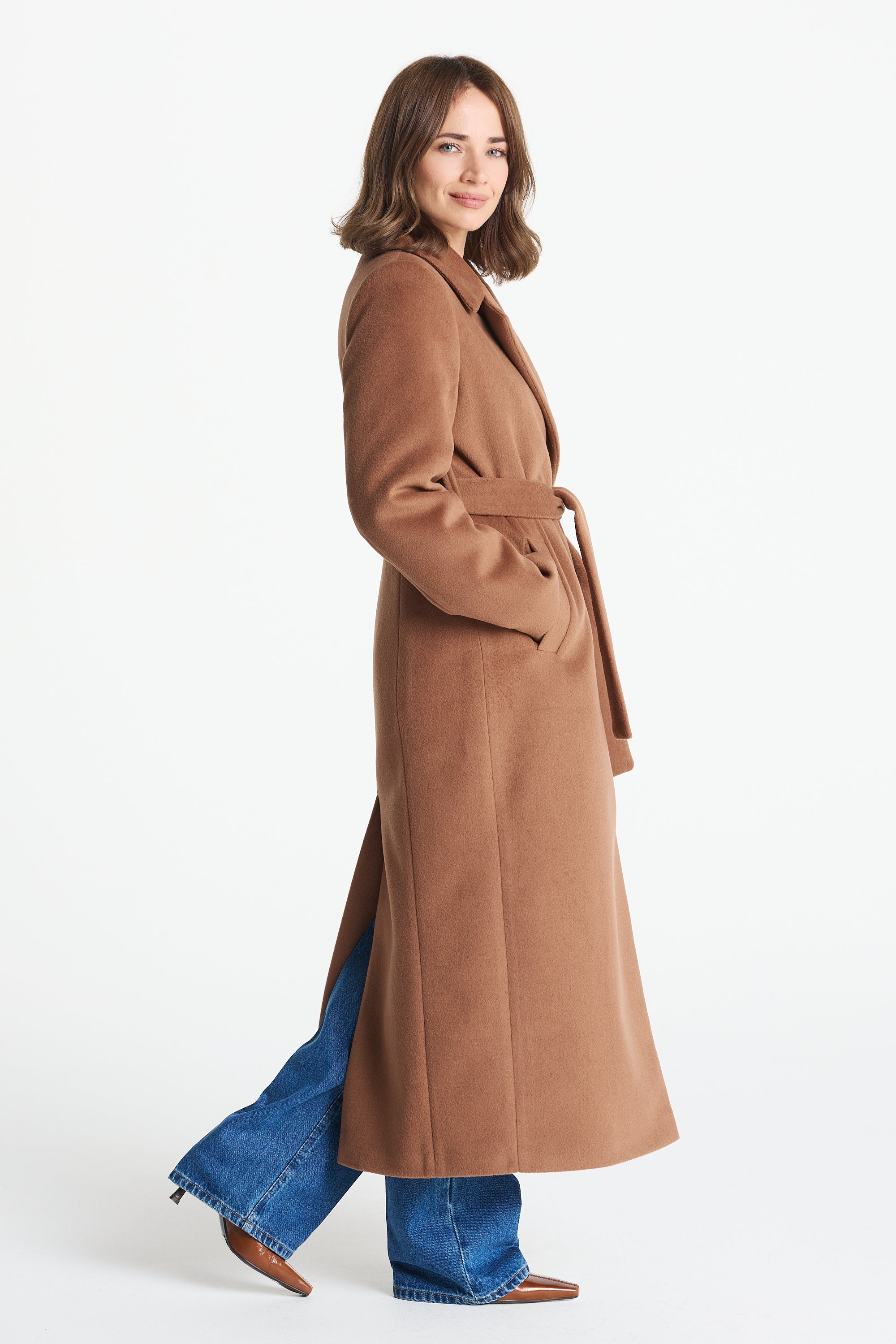 VERONA maxi camel coat
