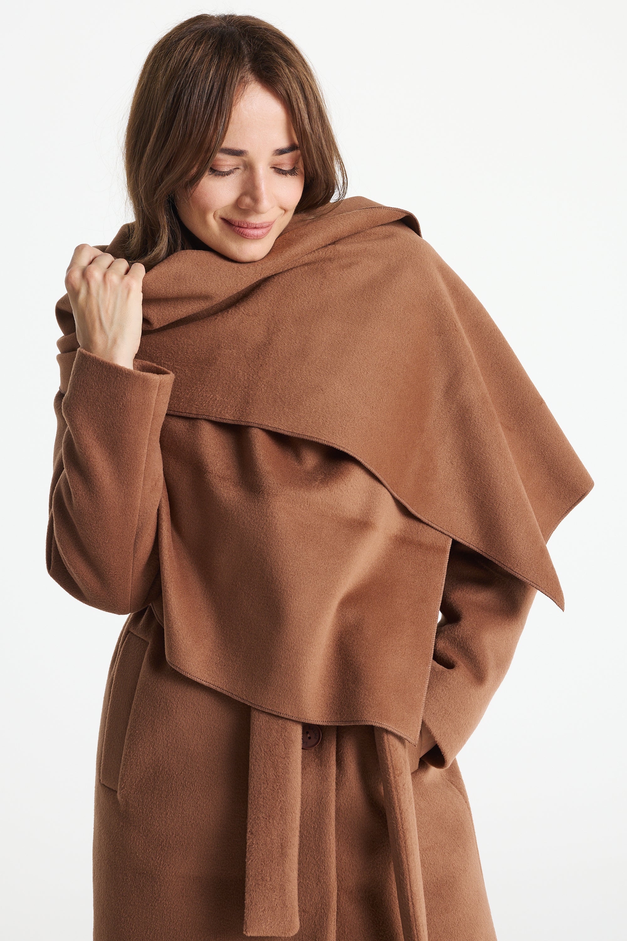 VERONA maxi camel coat