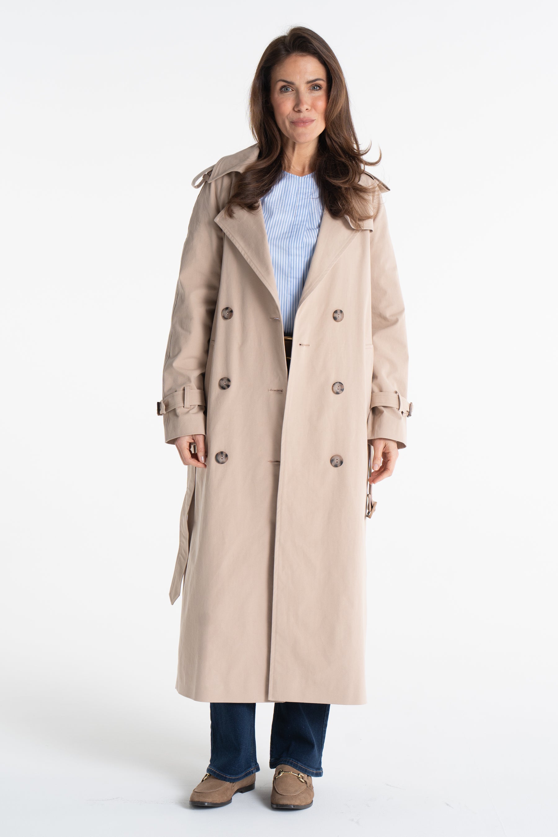 Trencz ADRIANNA maxi beżowy