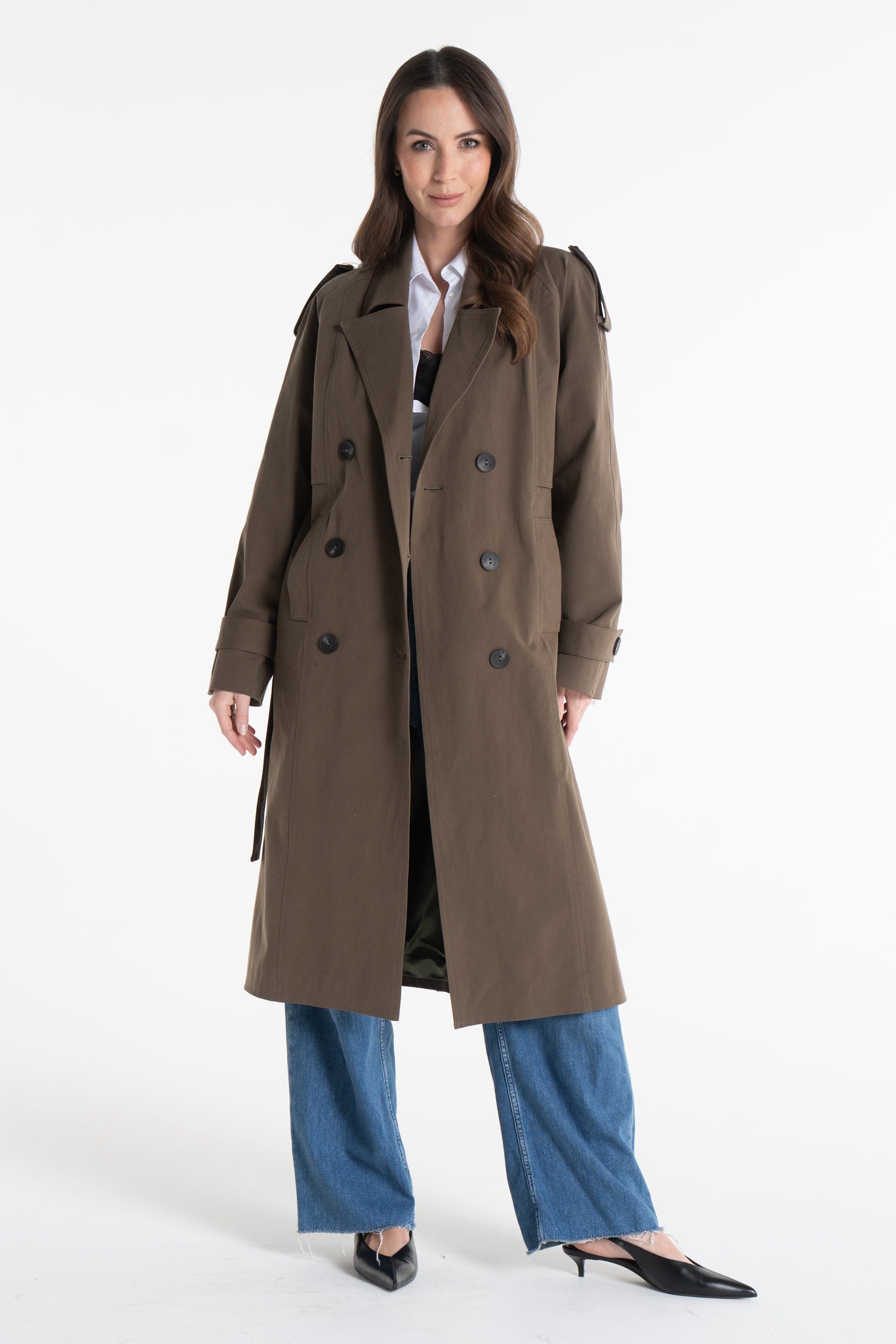 Trencz AMANDA oliwkowy 2.0