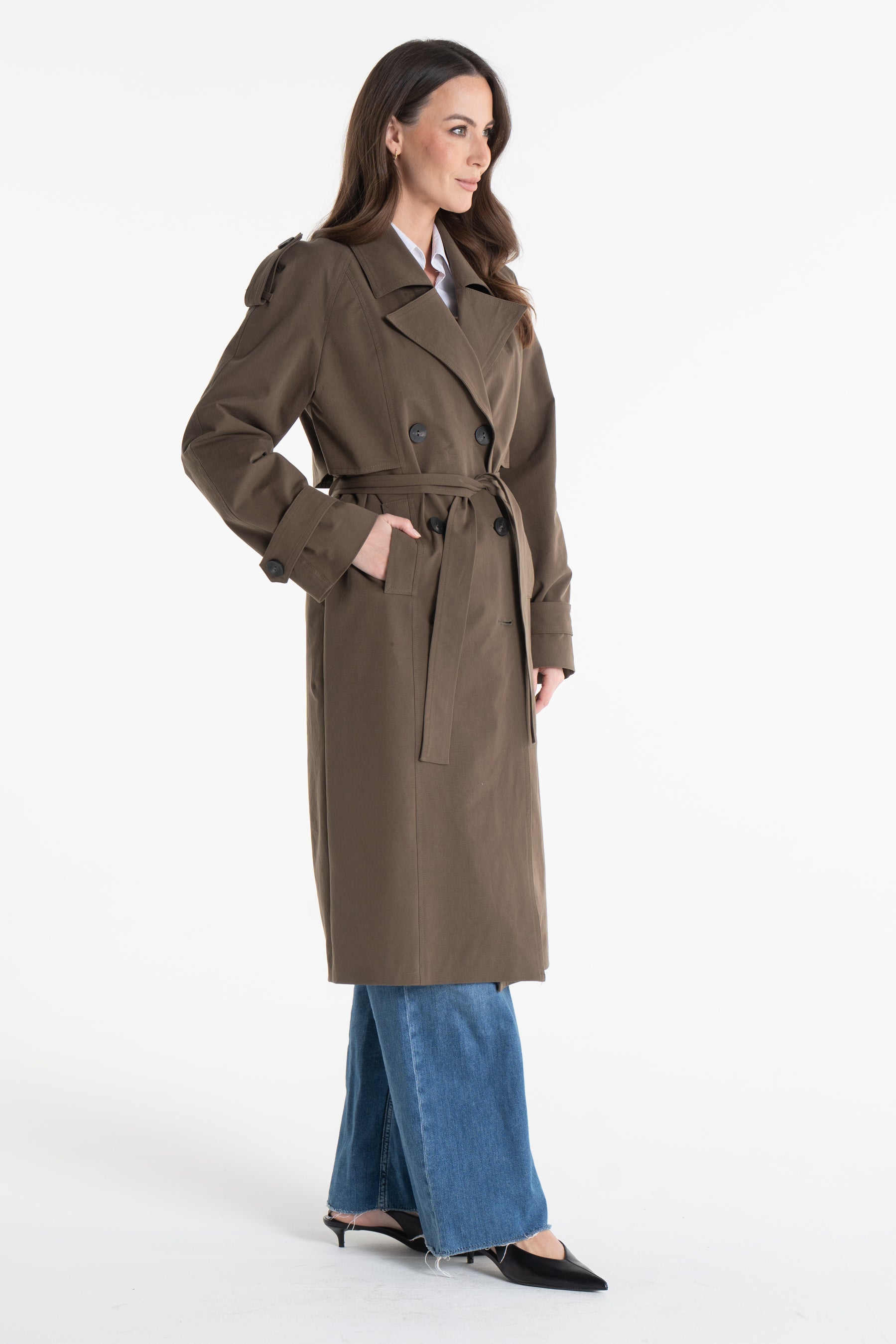 Trencz AMANDA oliwkowy 2.0