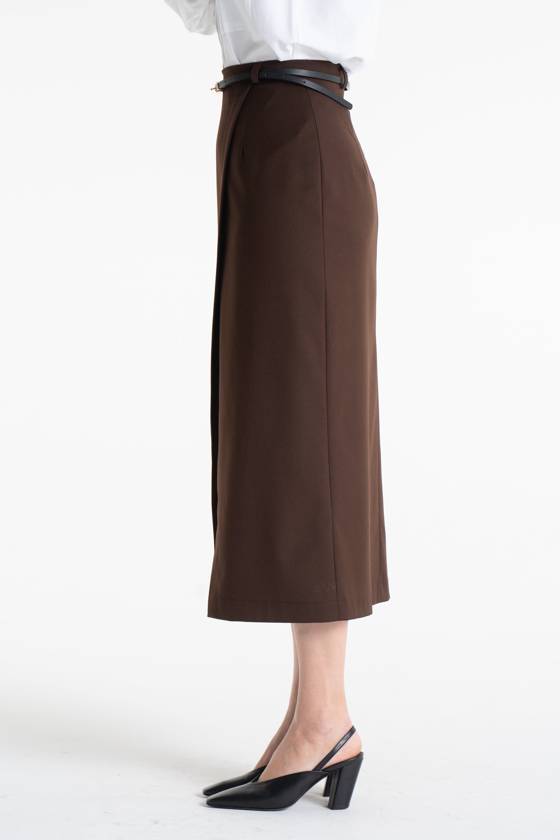 Spódnica KATE midi czekolada