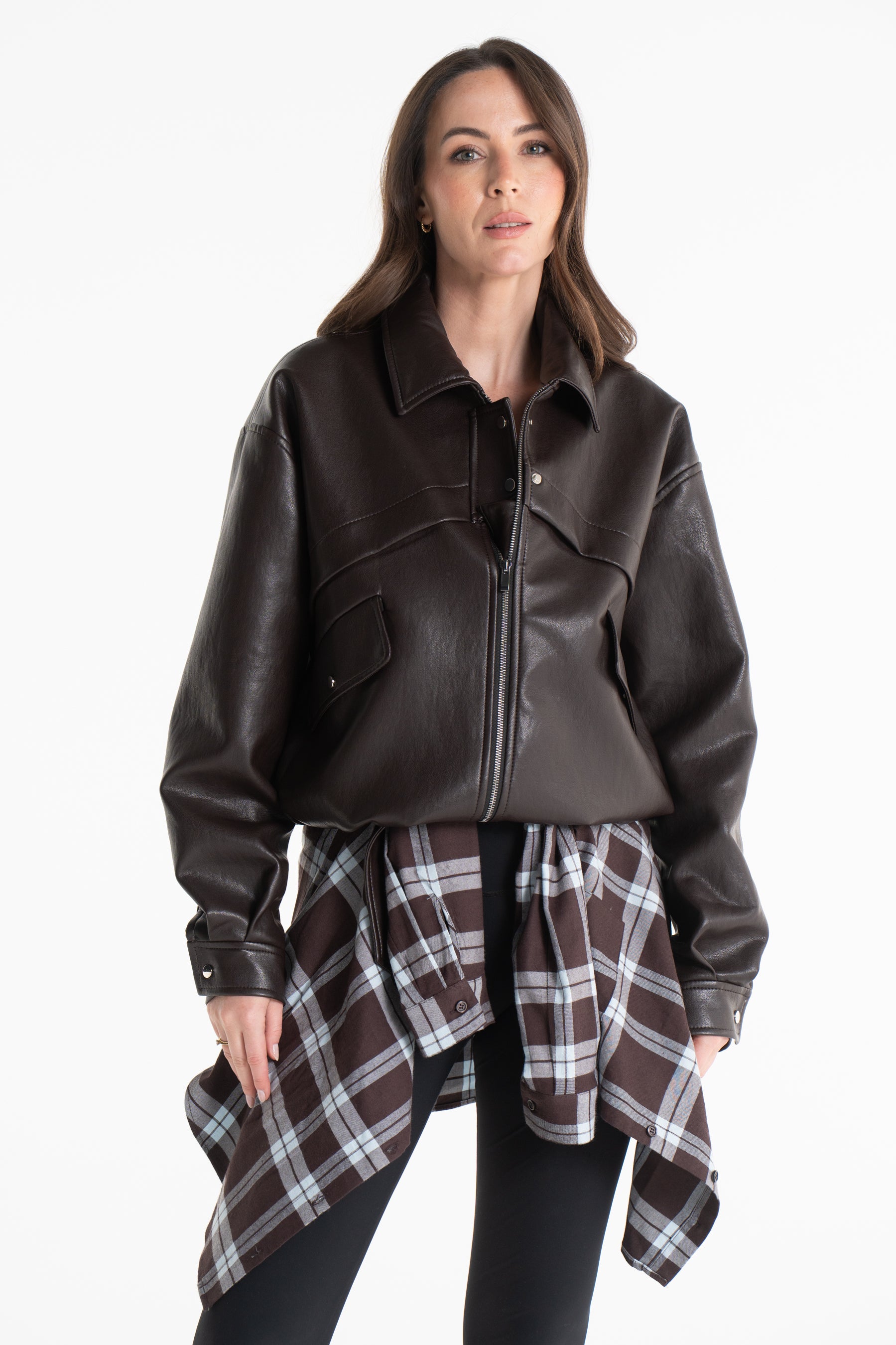 Kurtka AGA skórka czekoladowa