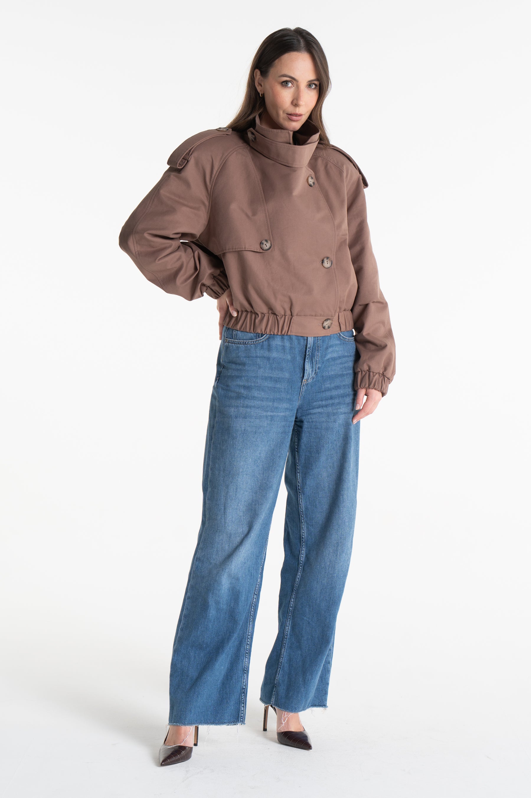 Trencz ELLIOT jasna czekolada