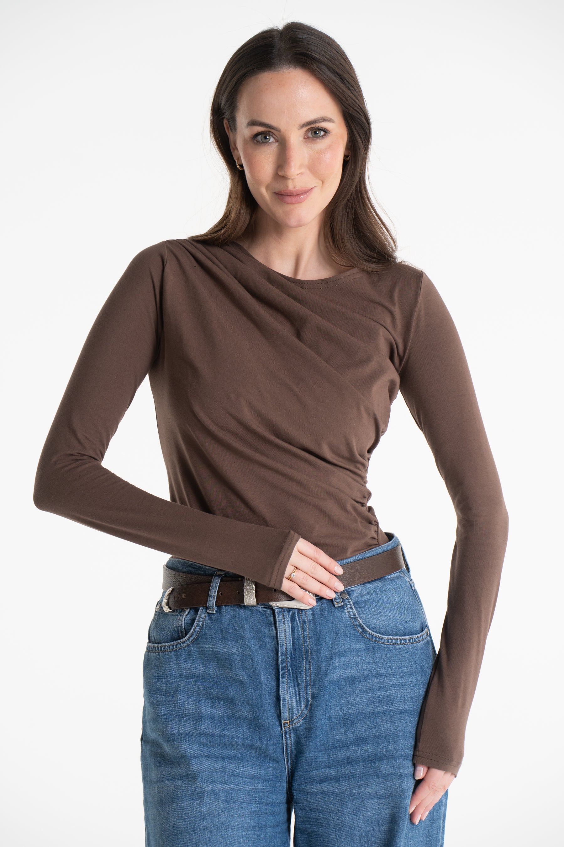 Bluzka CORA mleczna czekolada