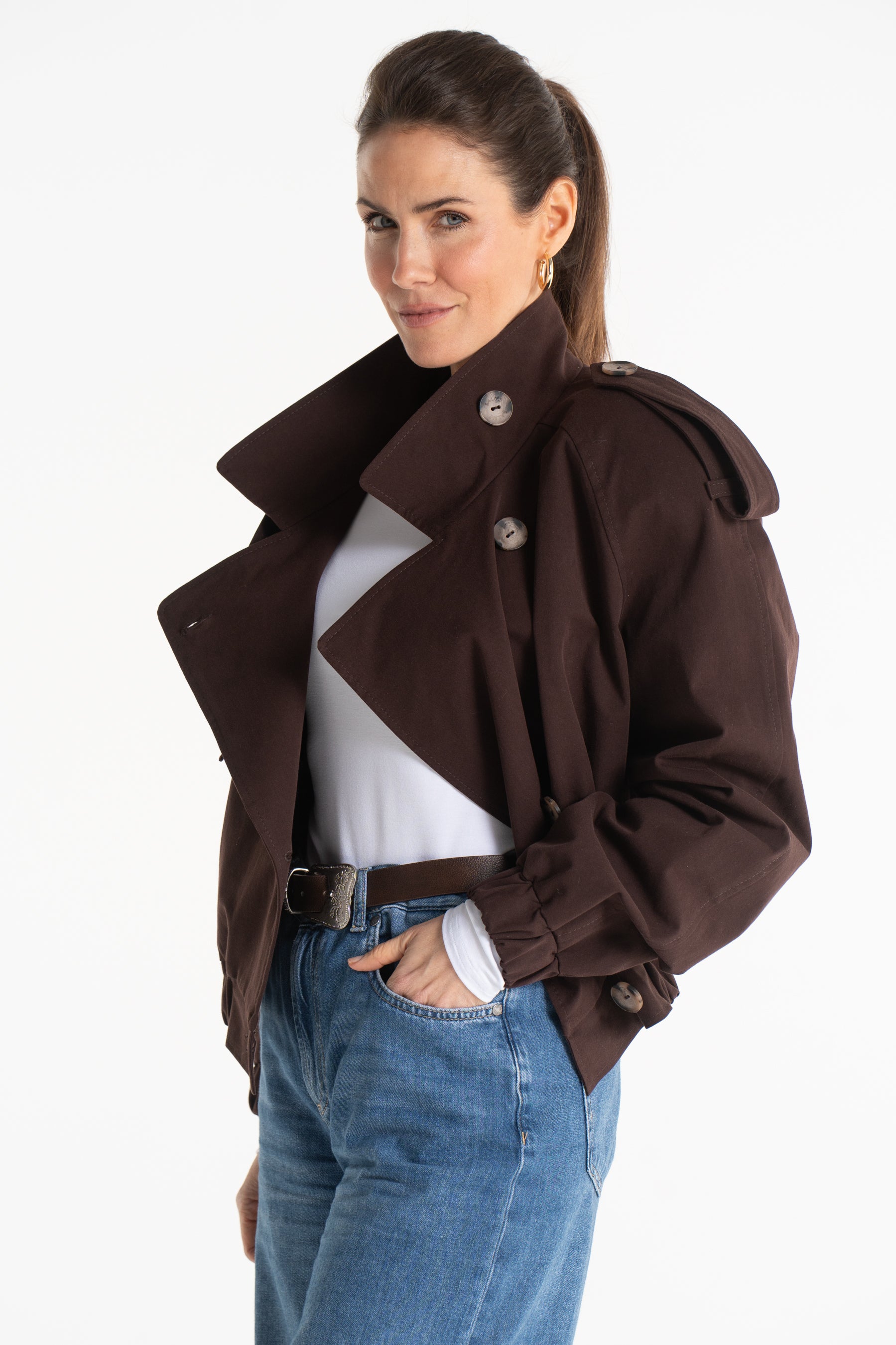 Trencz ELLIOT czekoladowy