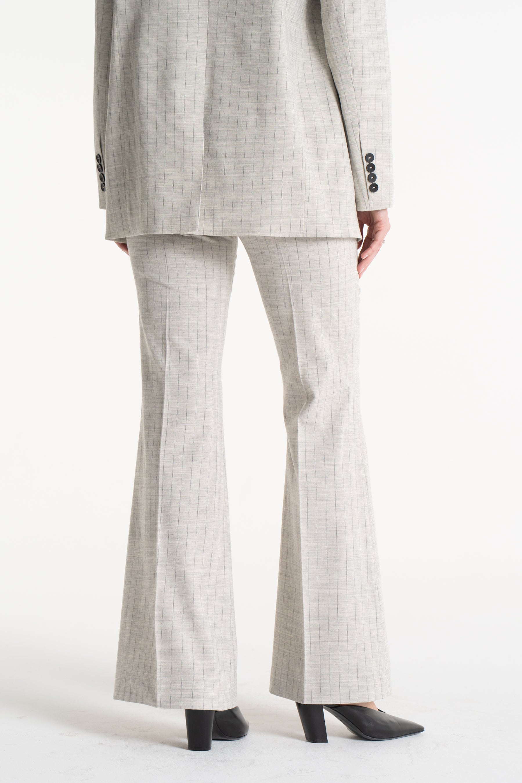 Spodnie BERTA beżowe w paski