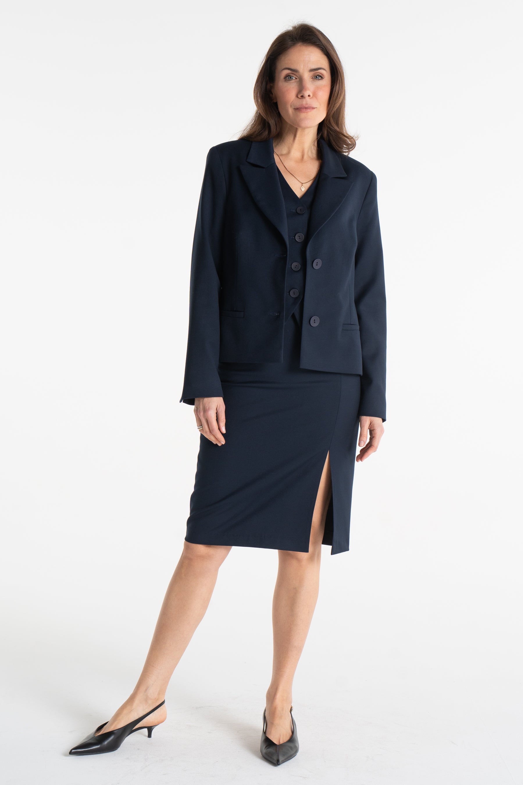 Spódnica MARGOT midi granatowa